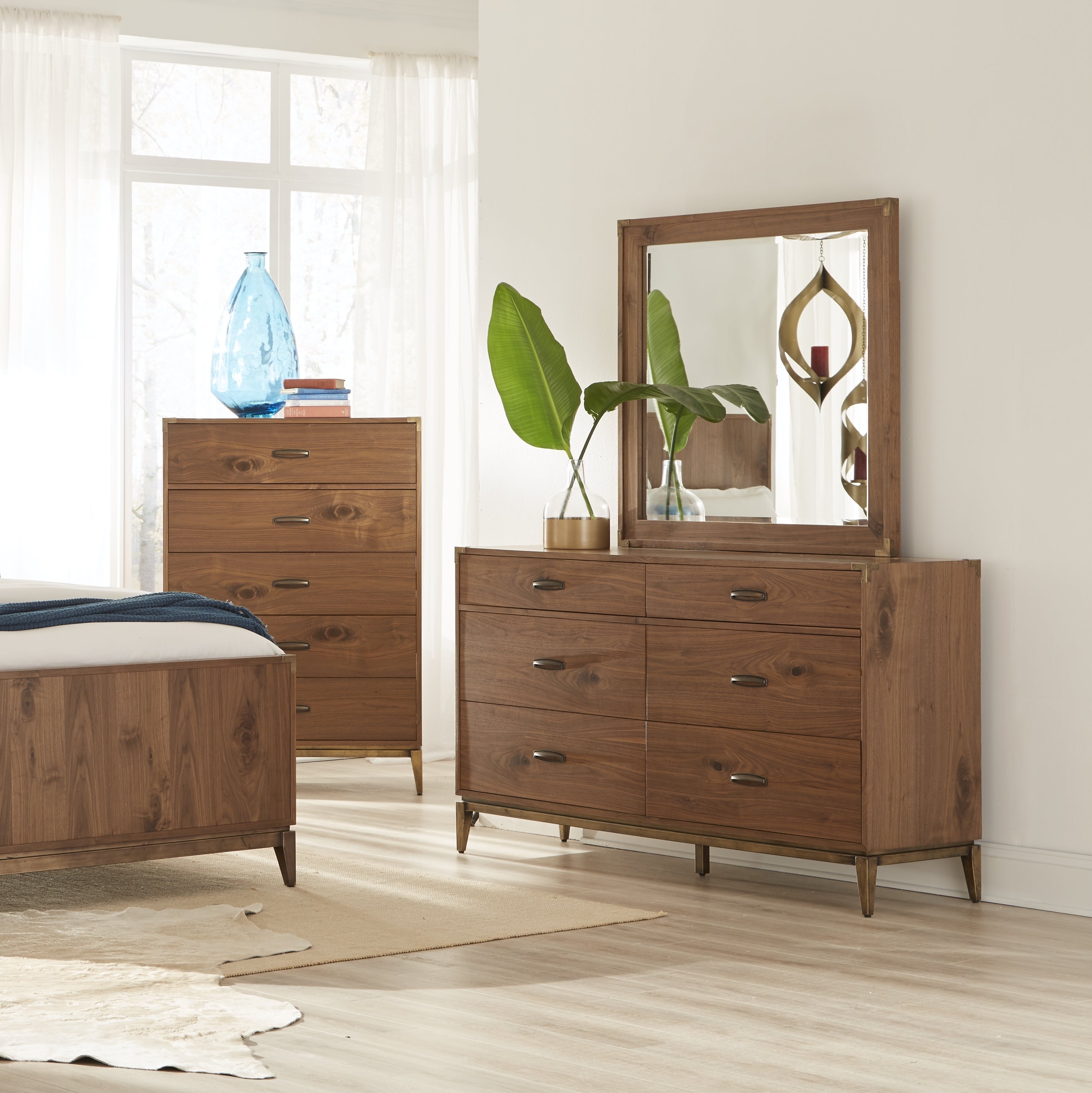 Adler Six Drawer Dresser in Natural Walnut - What A Room