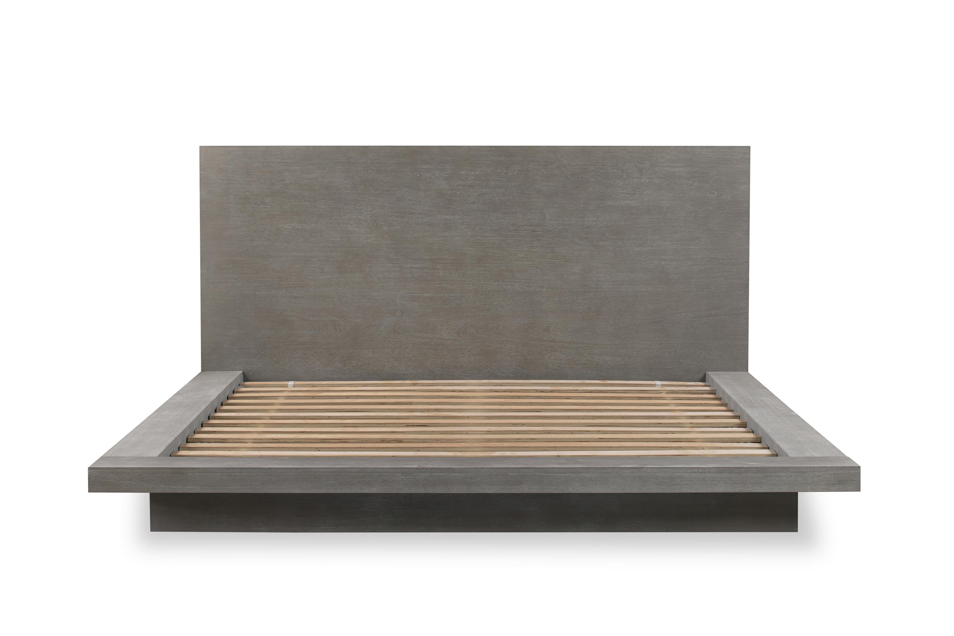 Melbourne Wood Platform Bed in Mineral - What A Room
