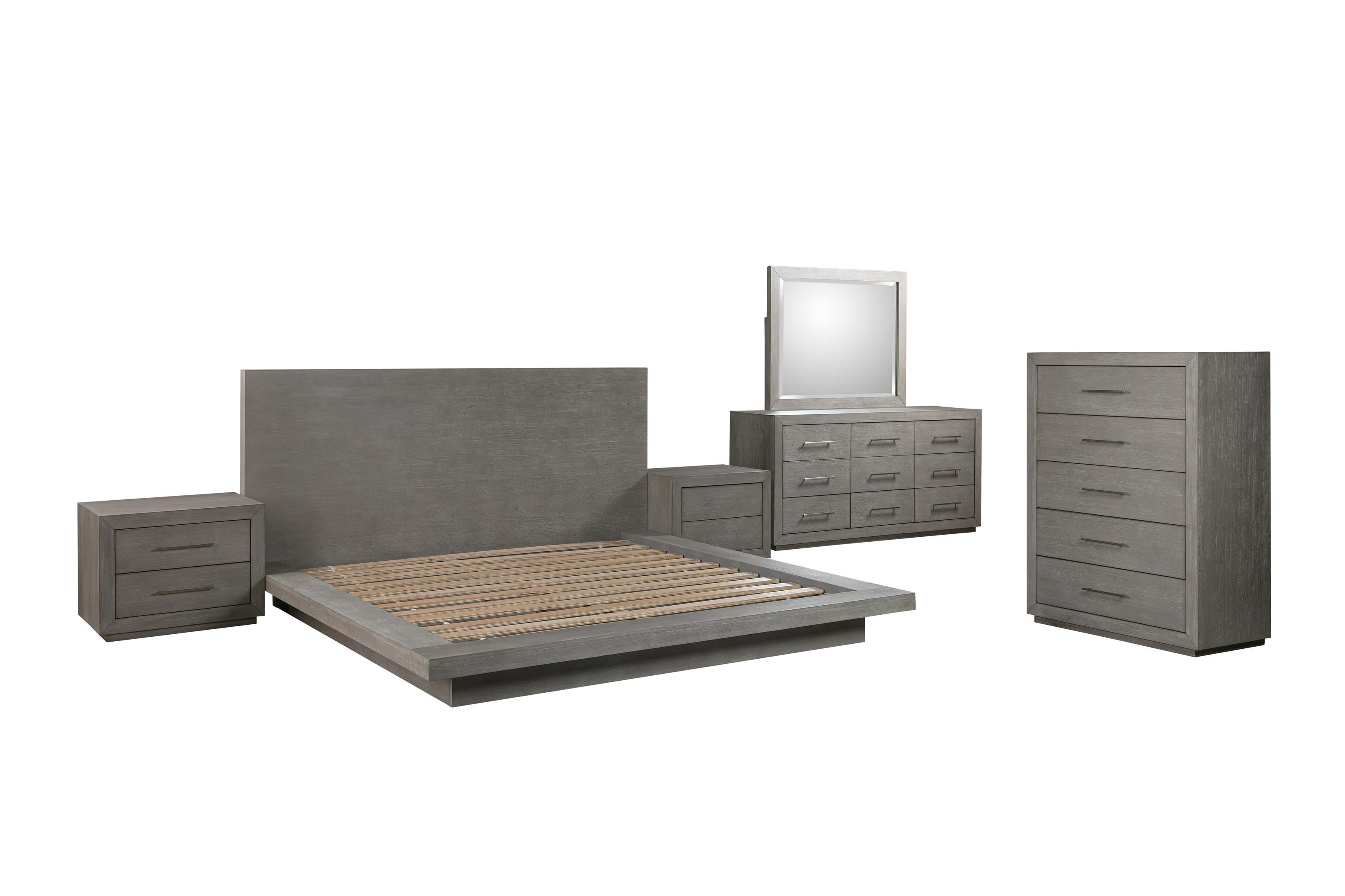 Melbourne Wood Platform Bed in Mineral - What A Room