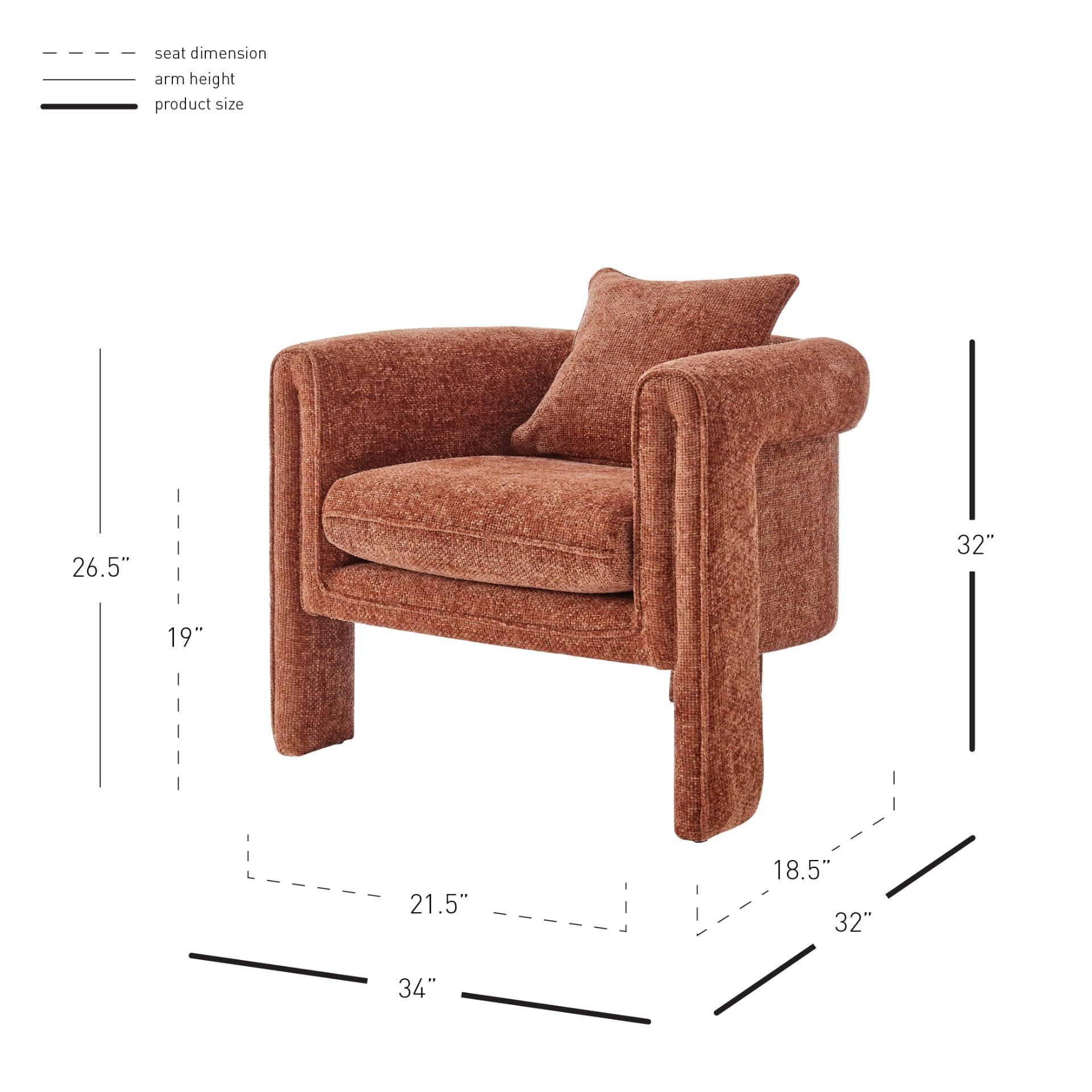 Heidi Fabric Accent Arm Chair - What A Room