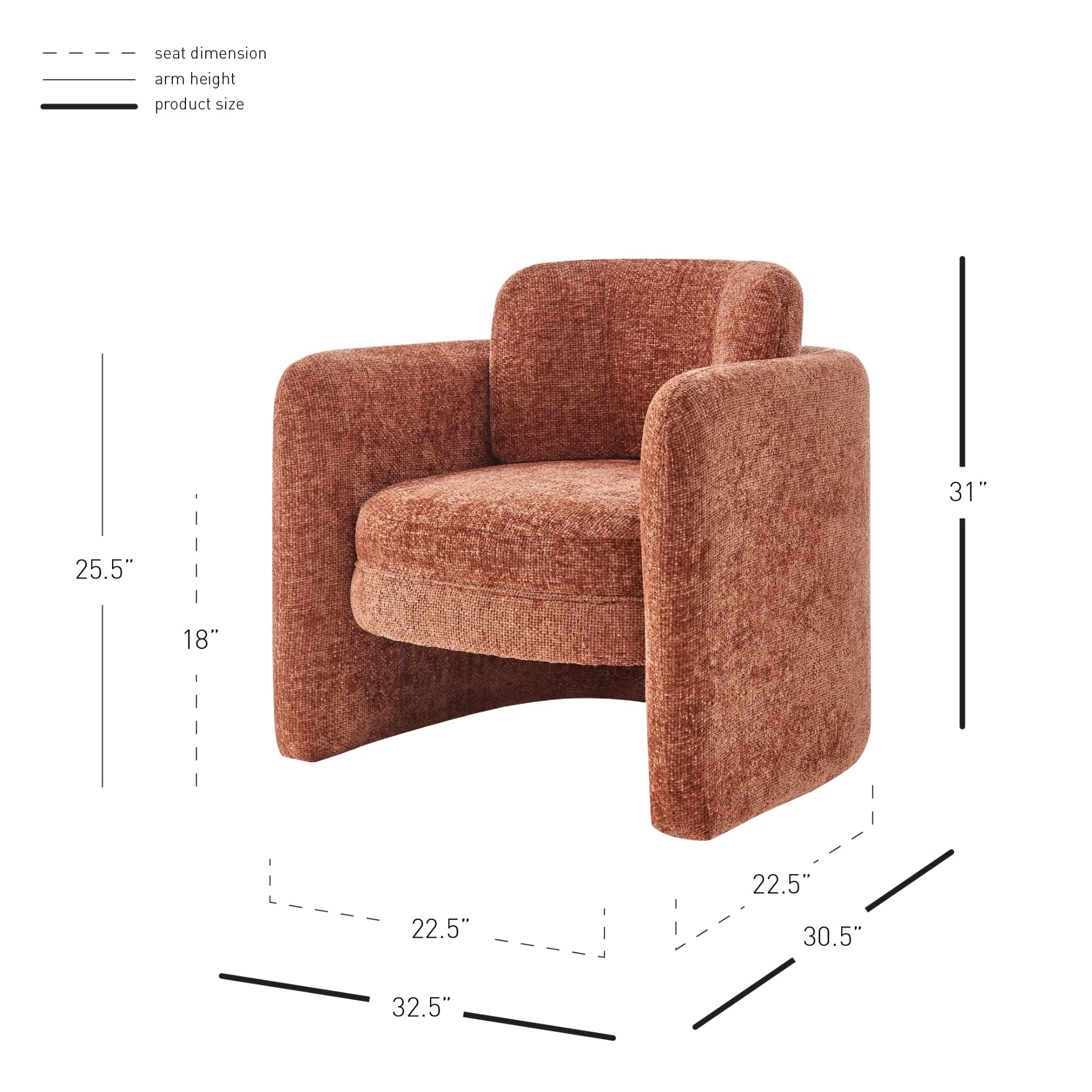 Deryll Fabric Accent Arm Chair - What A Room