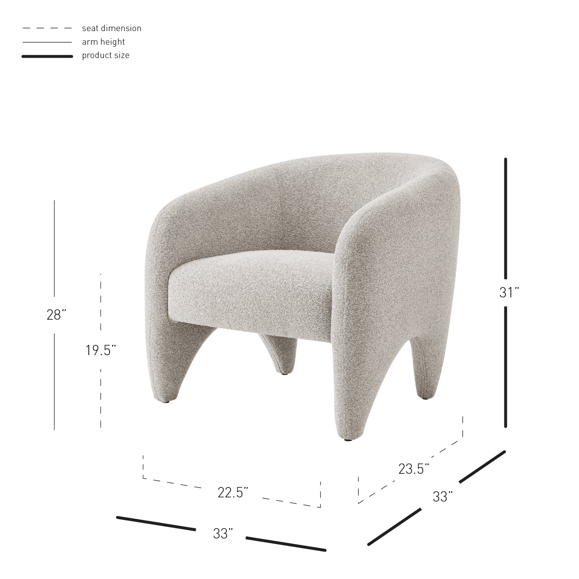 Carol Fabric Accent Arm Chair - What A Room