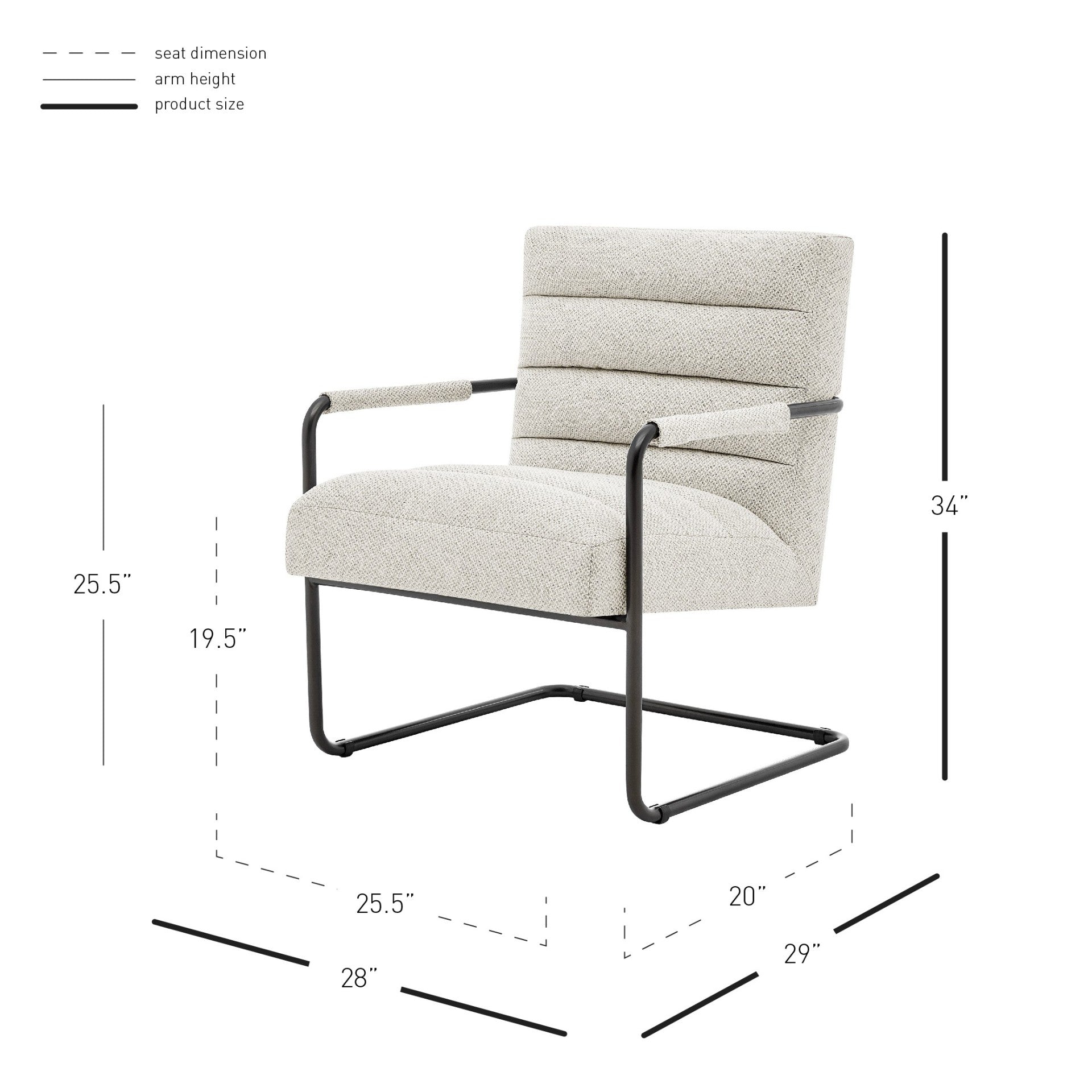 Peyton Fabric Accent Arm Chair - What A Room