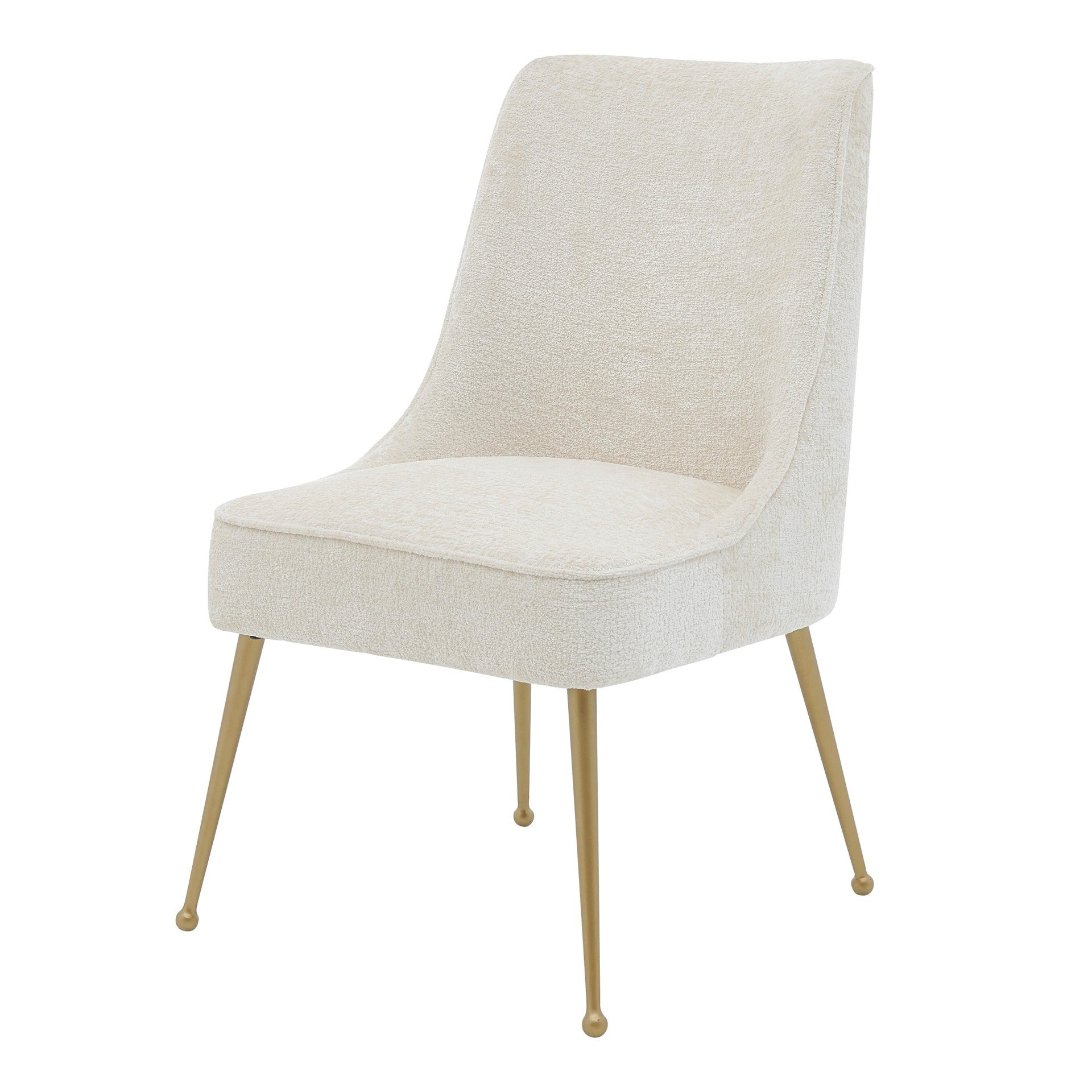 Cedric  Fabric Dining Side Chair Gold Legs (Set of 2) - What A Room