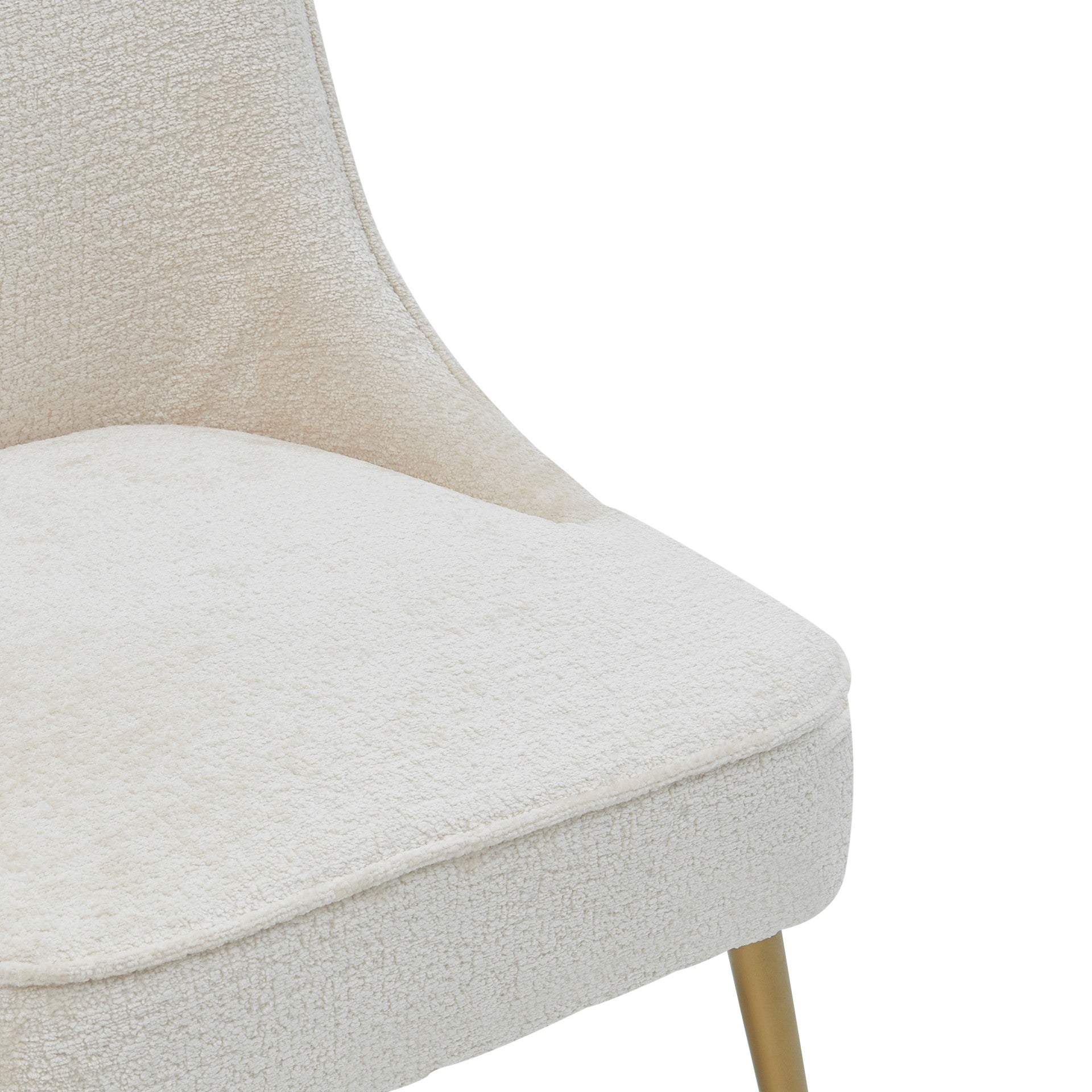 Cedric  Fabric Dining Side Chair Gold Legs (Set of 2) - What A Room