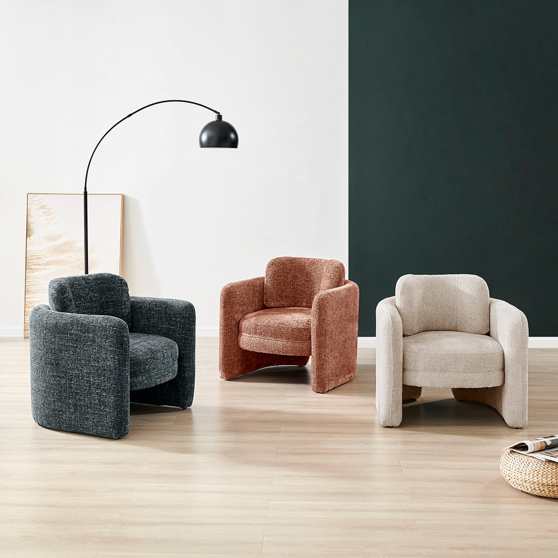 Deryll Fabric Accent Arm Chair - What A Room