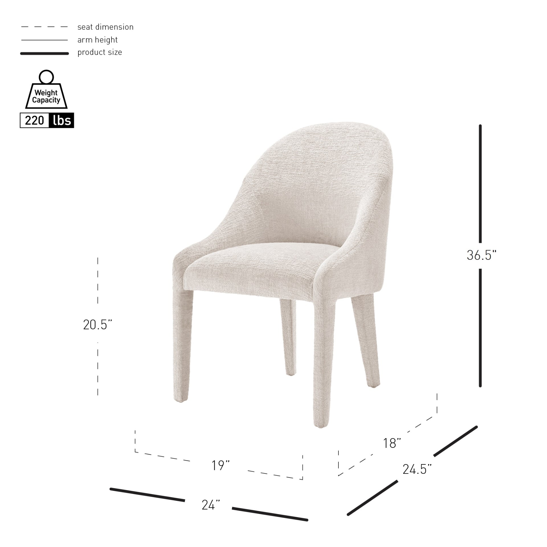 Stacy Fabric Dining Side Chair - What A Room