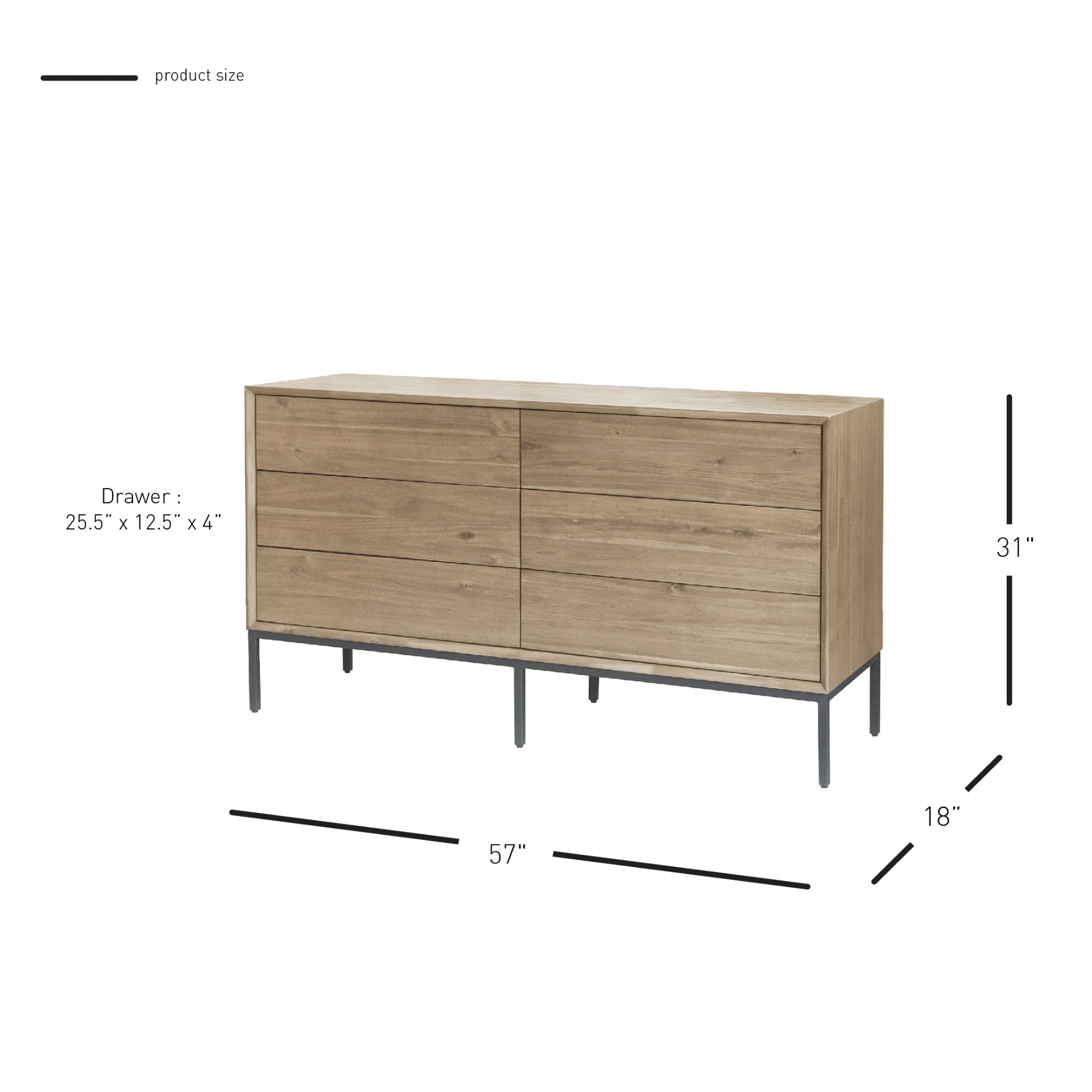 Hathaway  Dresser 6 Drawers - What A Room