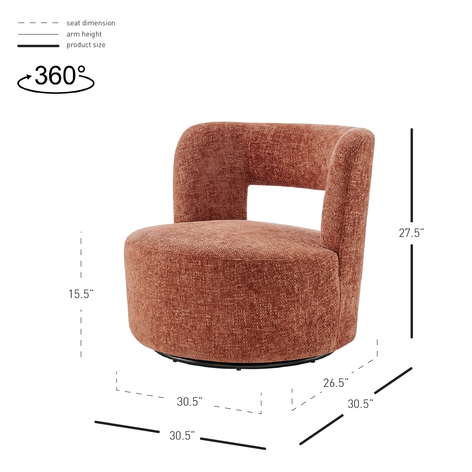 Jazzlyn Fabric Swivel Accent Chair - What A Room
