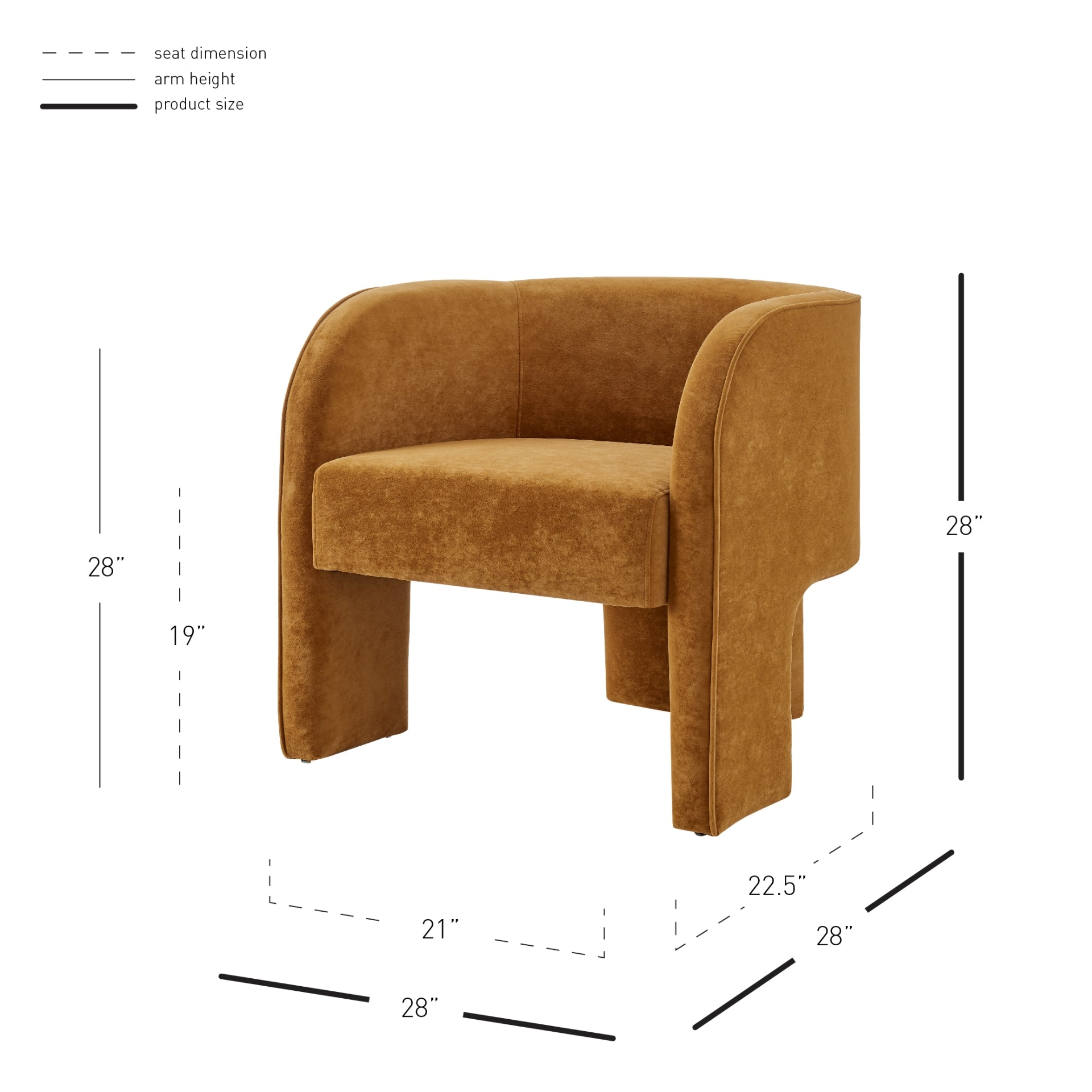 Matteo Velvet Accent Arm Chair - What A Room