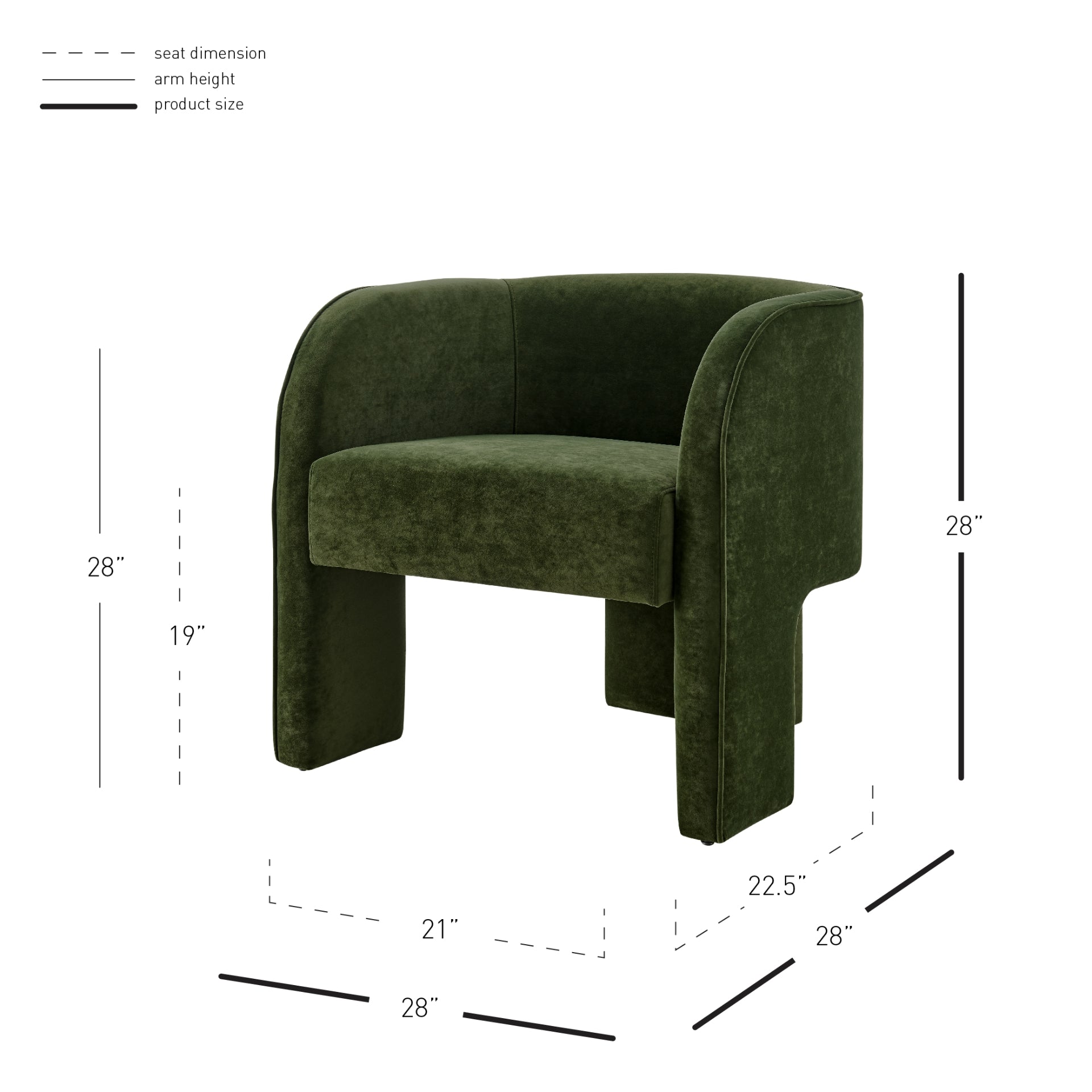 Matteo Velvet Accent Arm Chair - What A Room