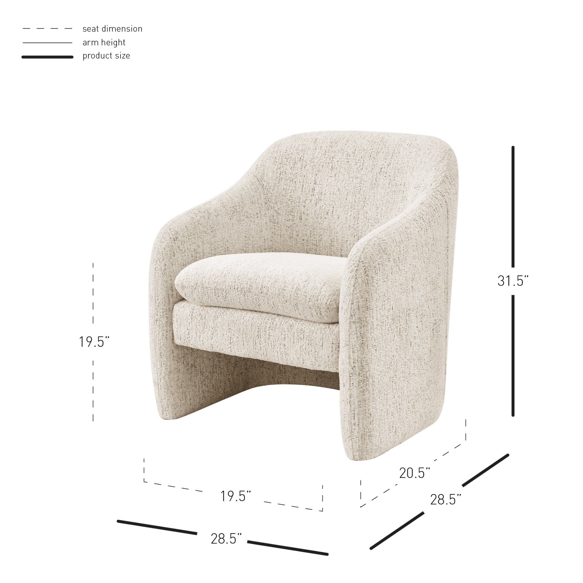 Zella Fabric Accent Arm Chair - What A Room