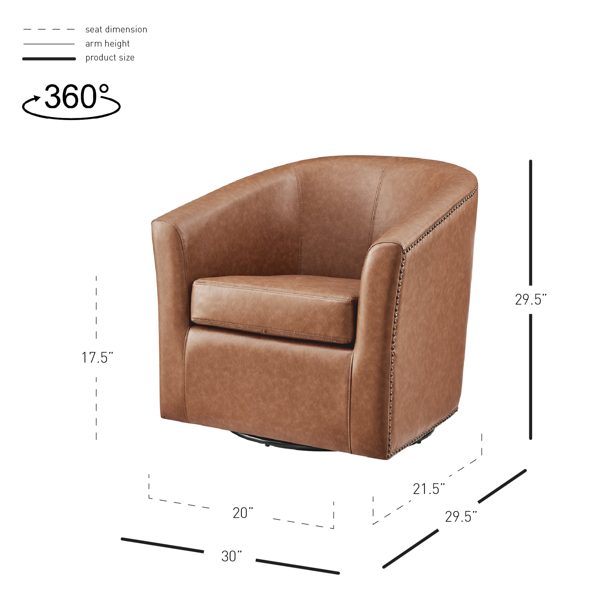Ernest  Swivel Accent Arm Chair - What A Room
