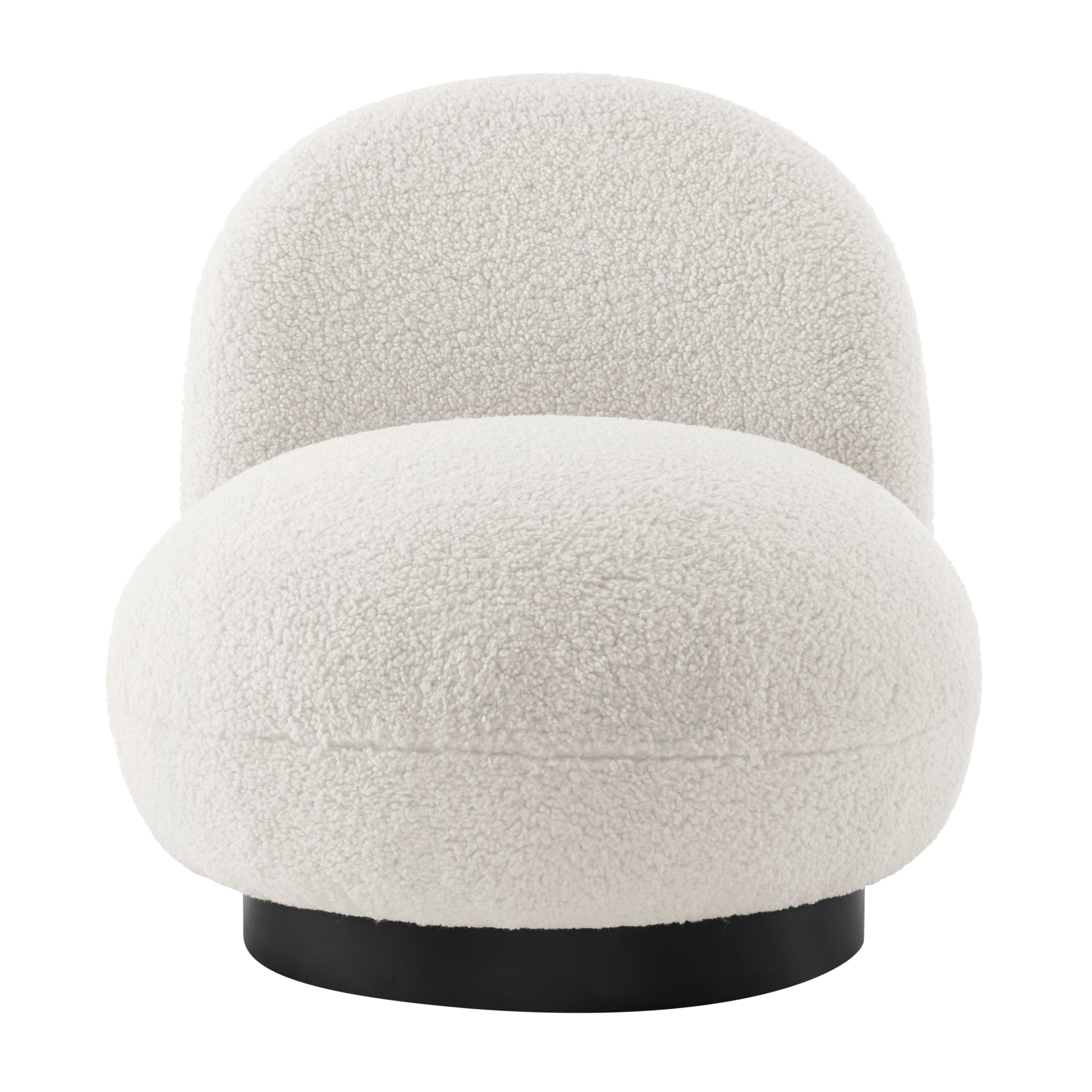 Zolia Faux Shearling Swivel Accent Chair - What A Room