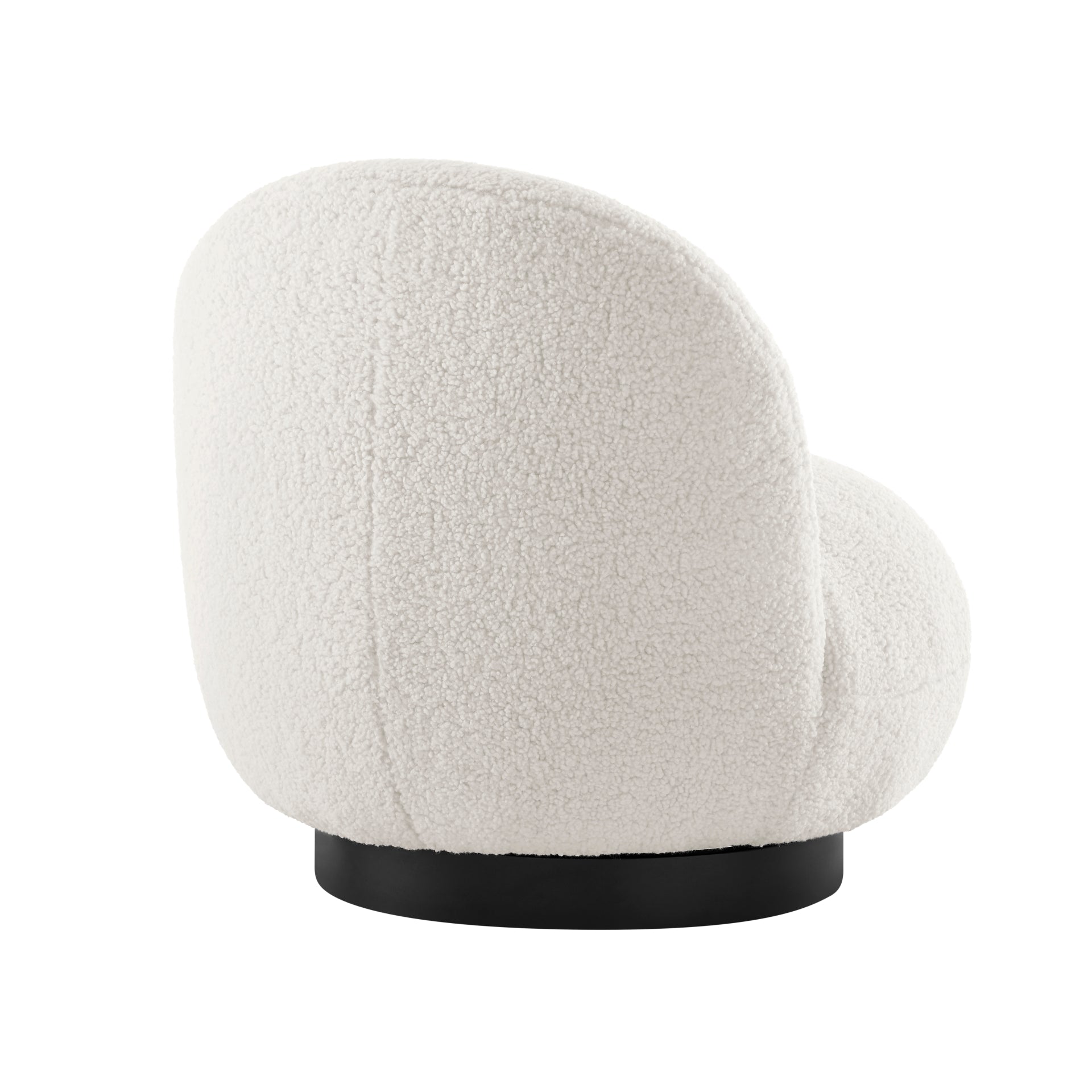 Zolia Faux Shearling Swivel Accent Chair - What A Room