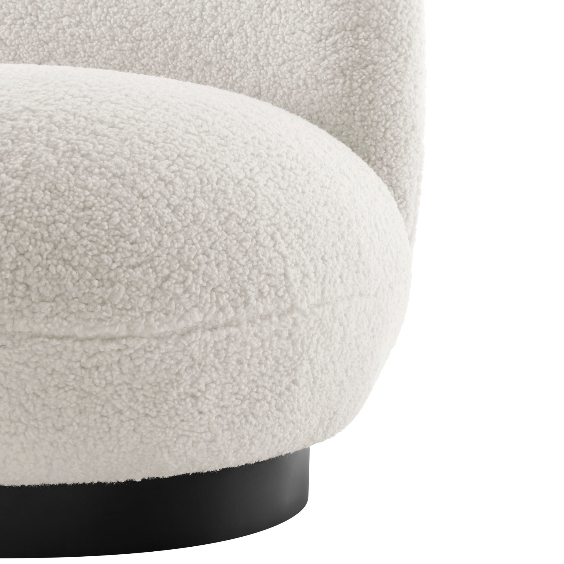 Zolia Faux Shearling Swivel Accent Chair - What A Room