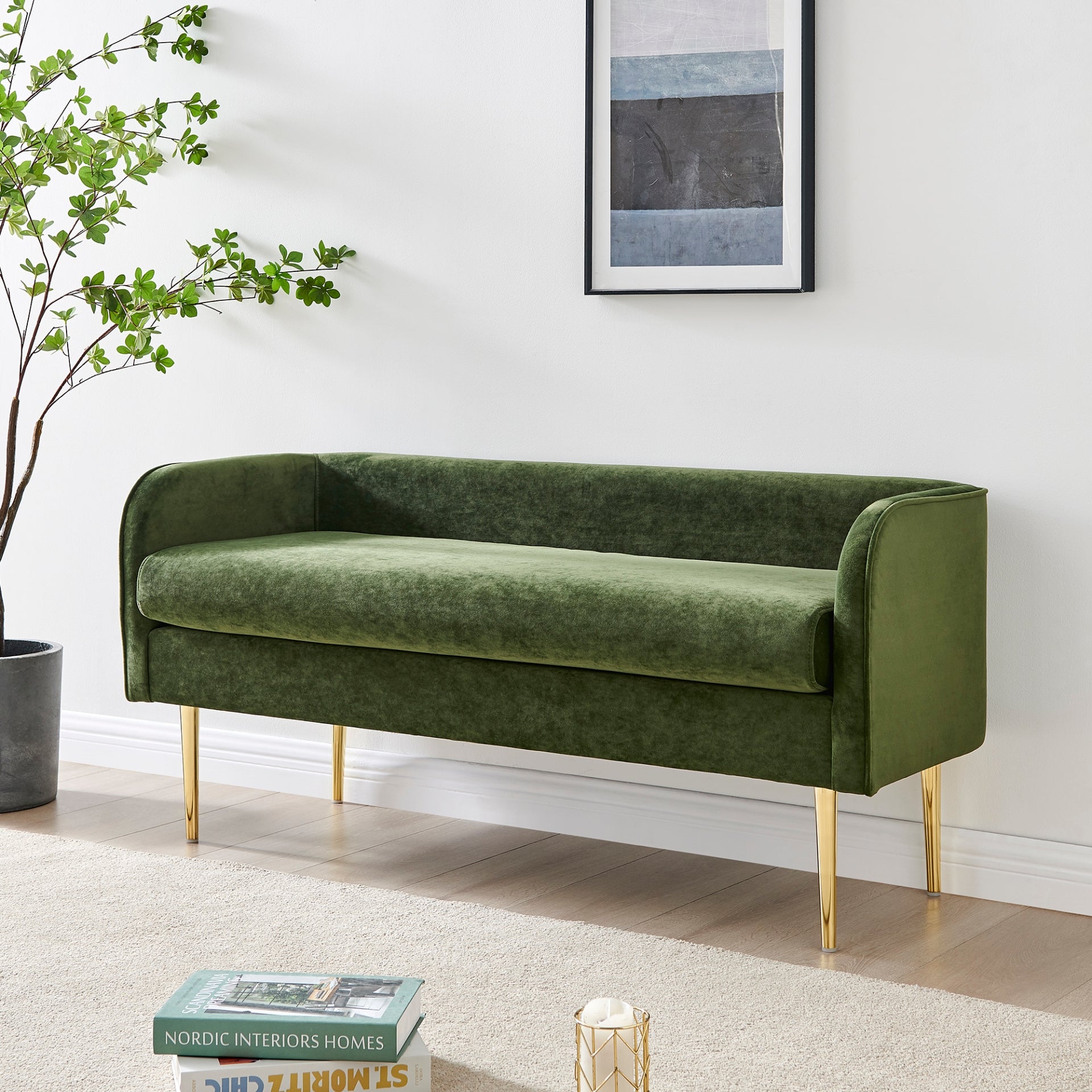 Marsha  Velvet Bench - What A Room