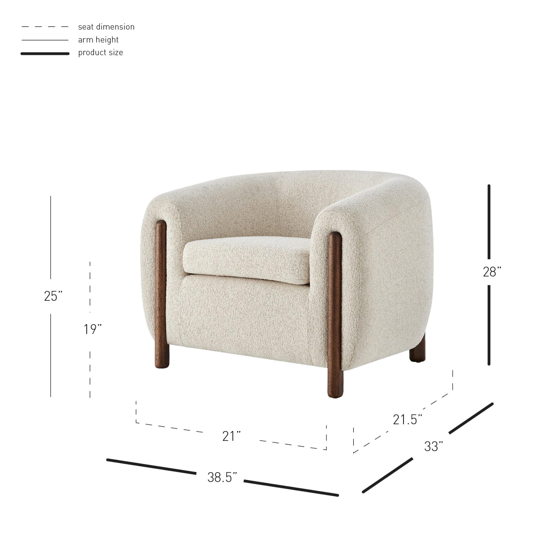 Cordelia Fabric Accent Arm Chair - What A Room