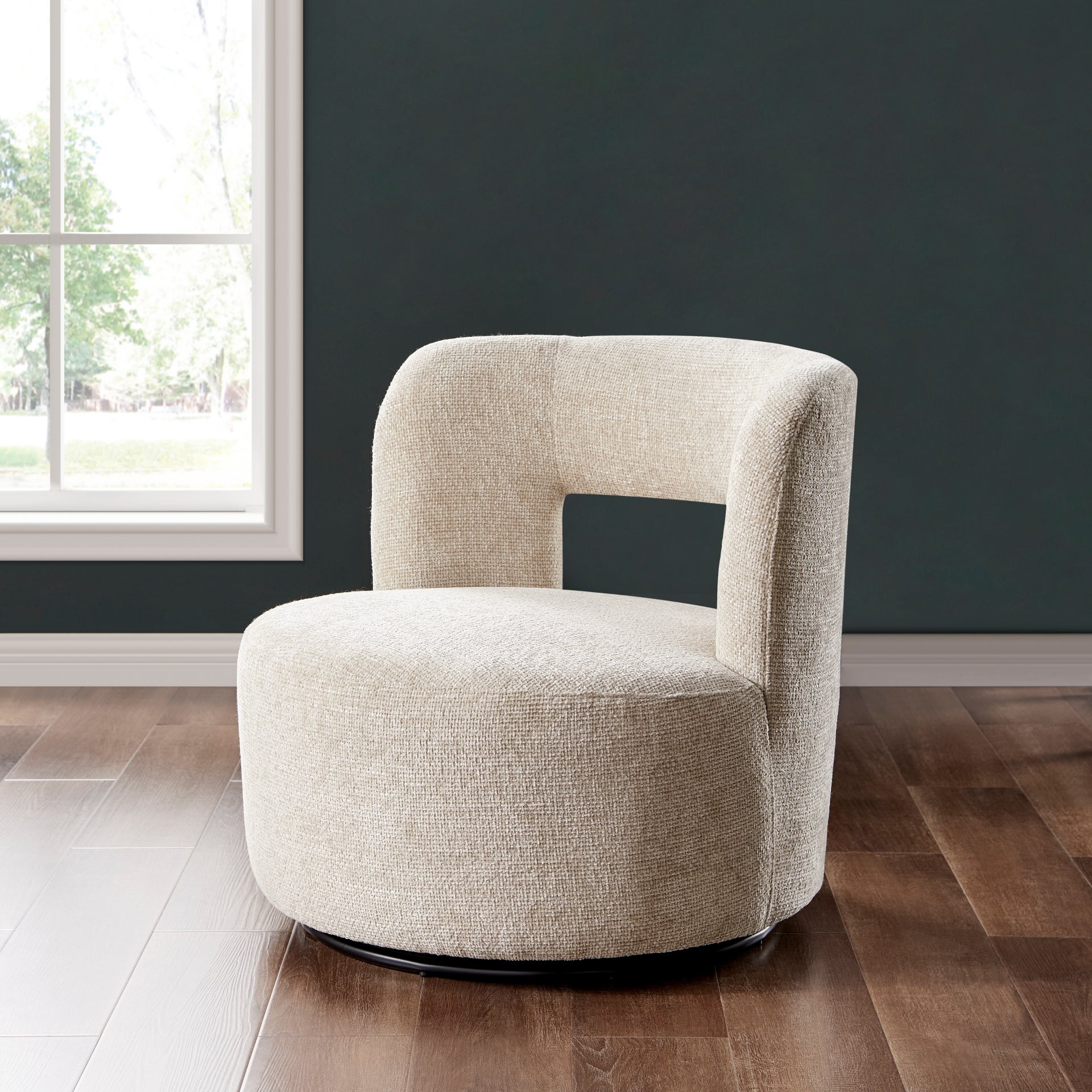 Jazzlyn Fabric Swivel Accent Chair - What A Room