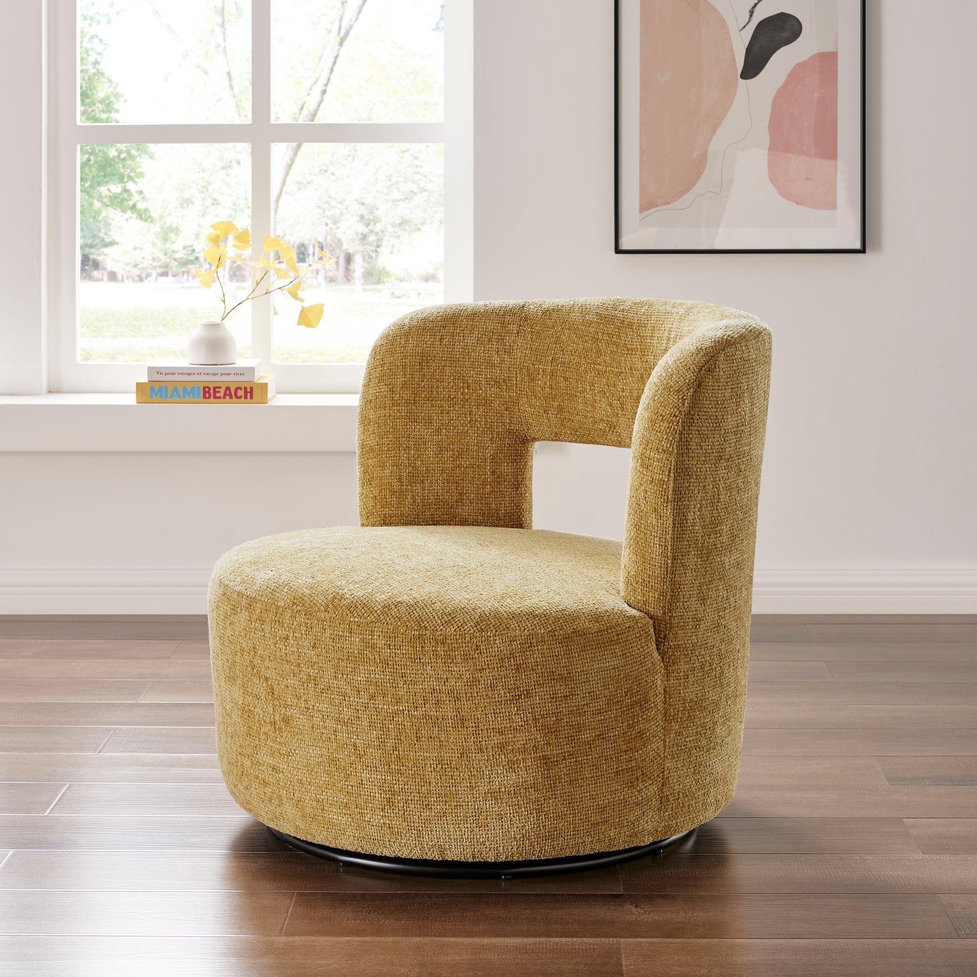Jazzlyn Fabric Swivel Accent Chair - What A Room