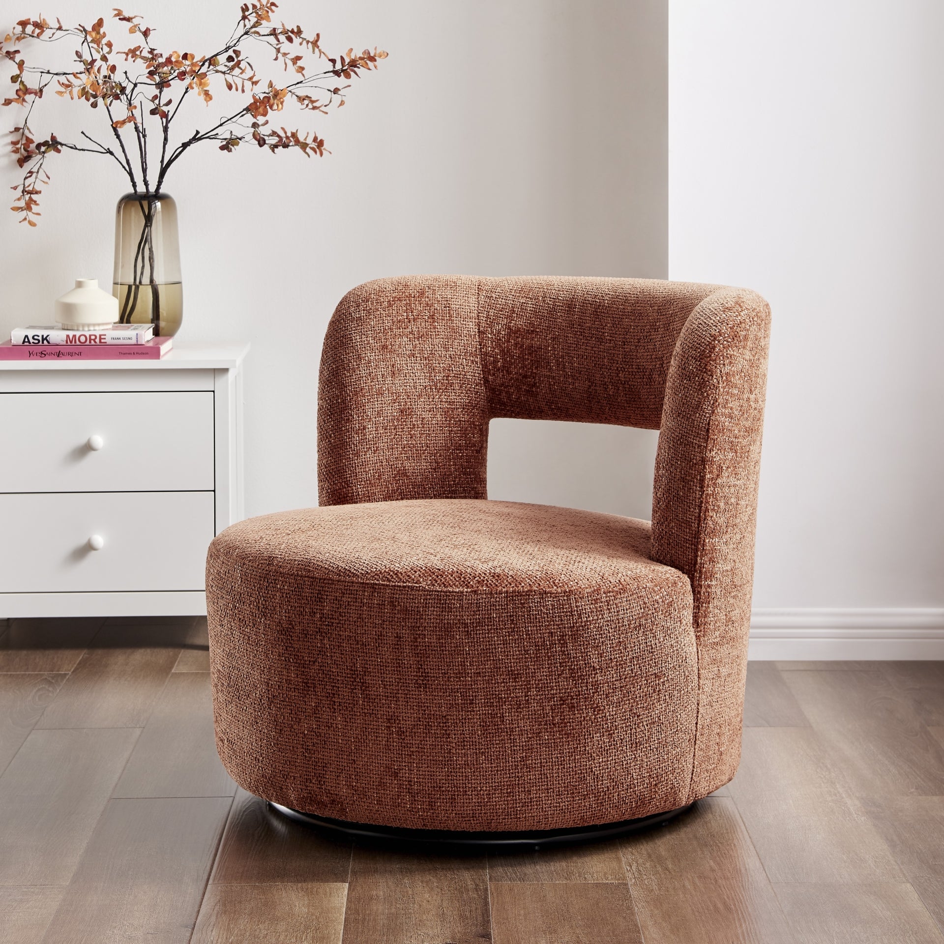 Jazzlyn Fabric Swivel Accent Chair - What A Room
