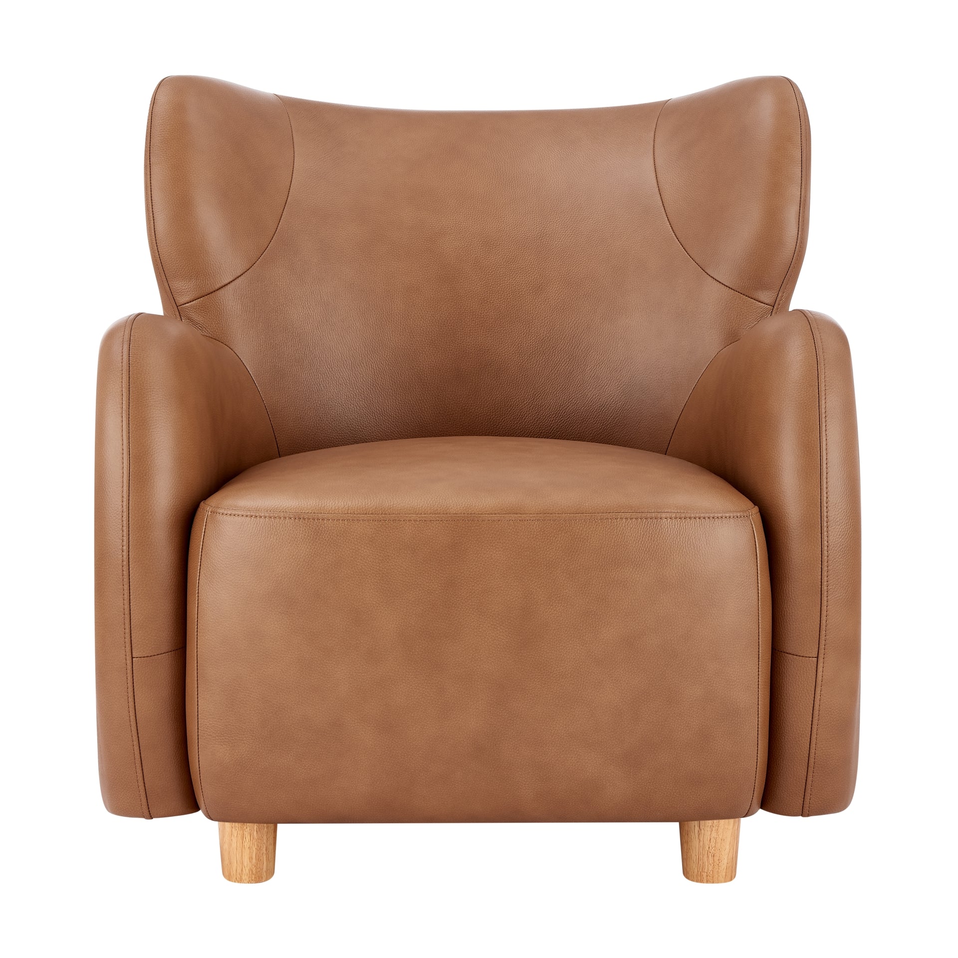 Tiffany  Top Grain Leather Accent Arm Chair - What A Room