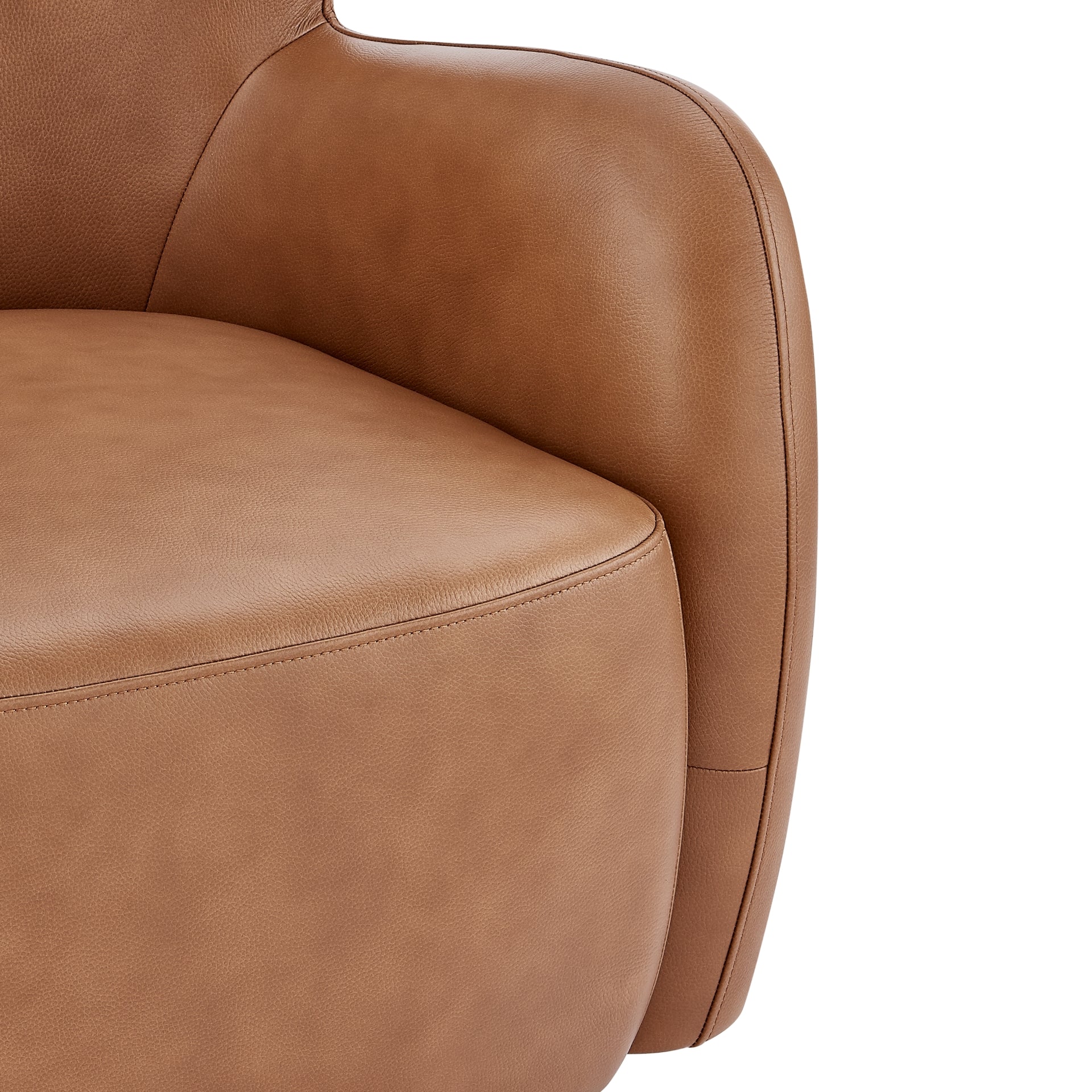 Tiffany  Top Grain Leather Accent Arm Chair - What A Room