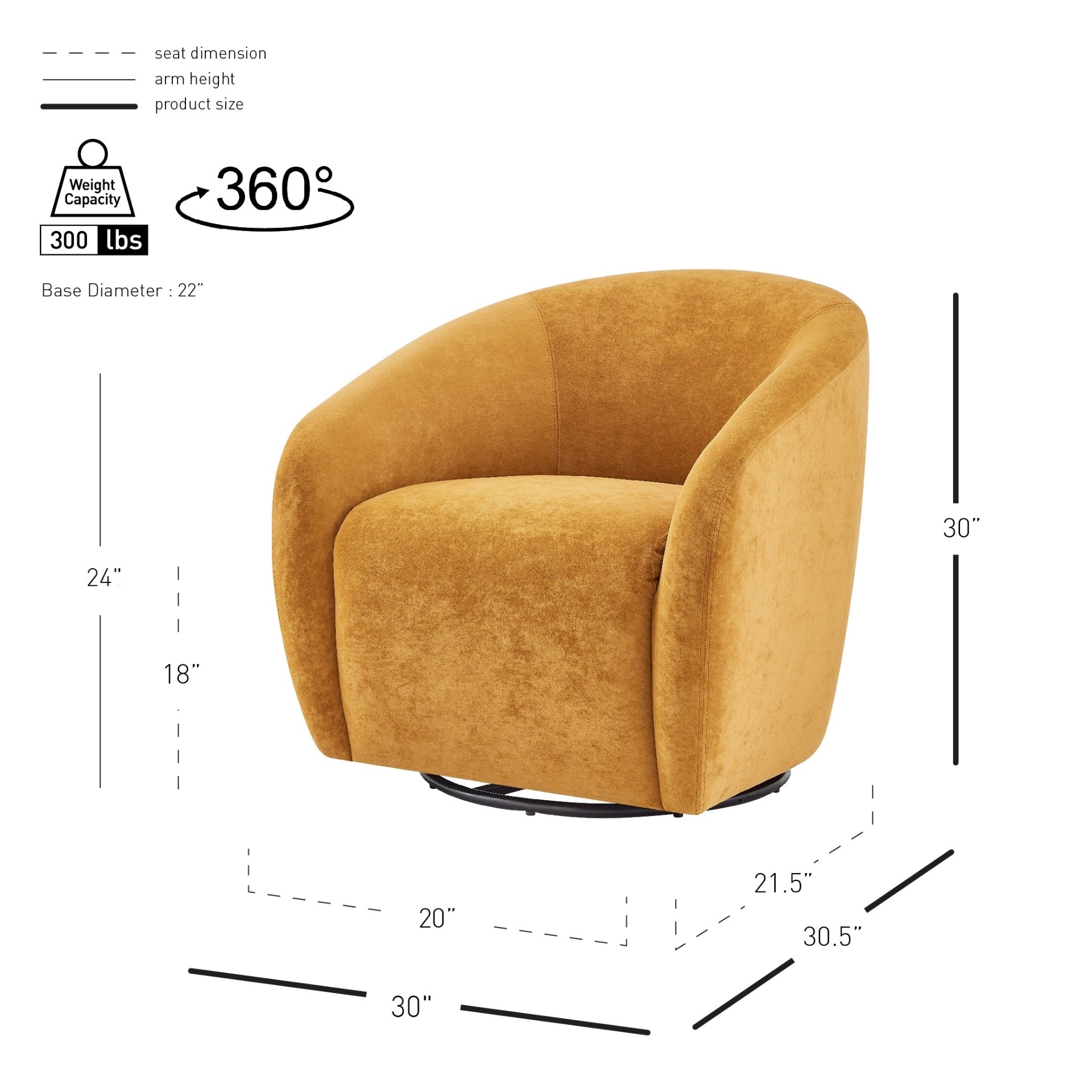 Regina Velvet Swivel Accent Arm Chair - What A Room