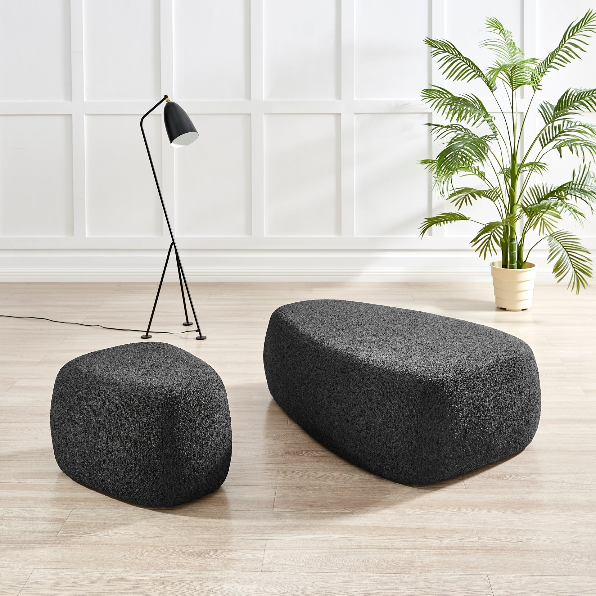 Carlese Fabric Small Ottoman - What A Room