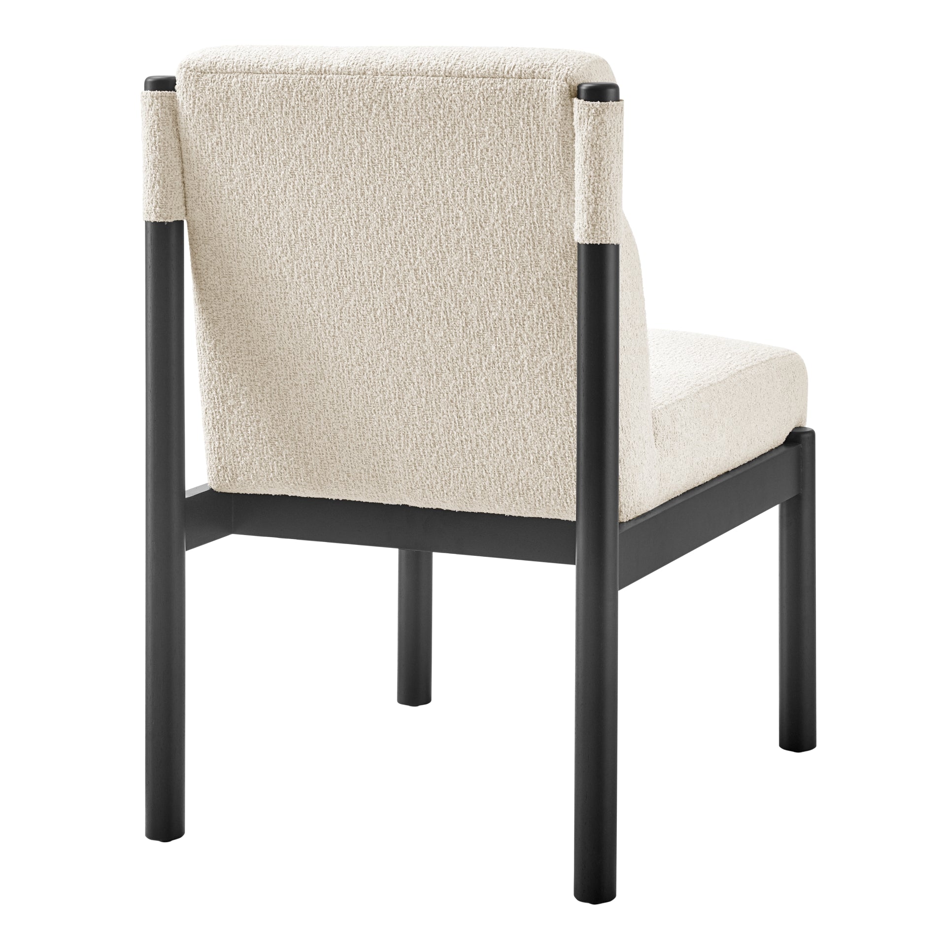 Micah Boucle Dining Side Chair Black Frame - What A Room