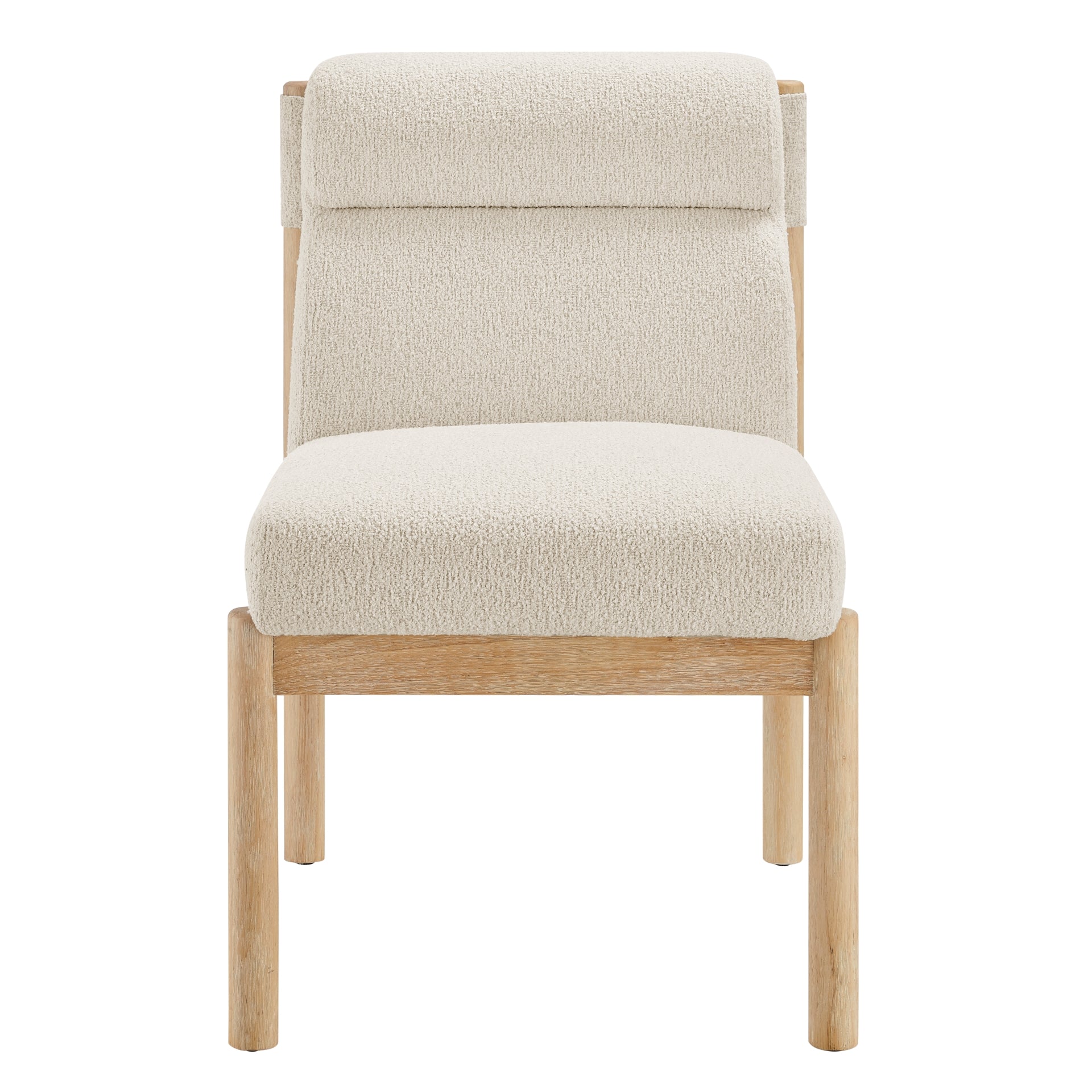 Micah Boucle Dining Side Chair Black Frame - What A Room