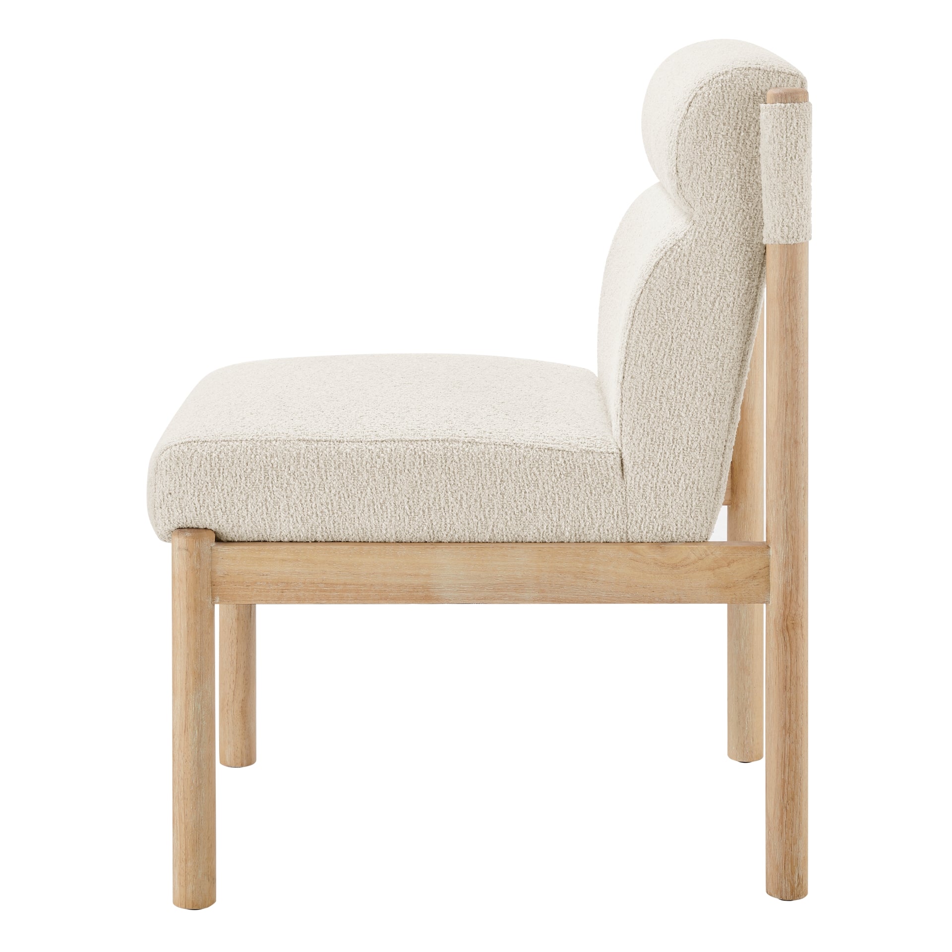 Micah Boucle Dining Side Chair Black Frame - What A Room