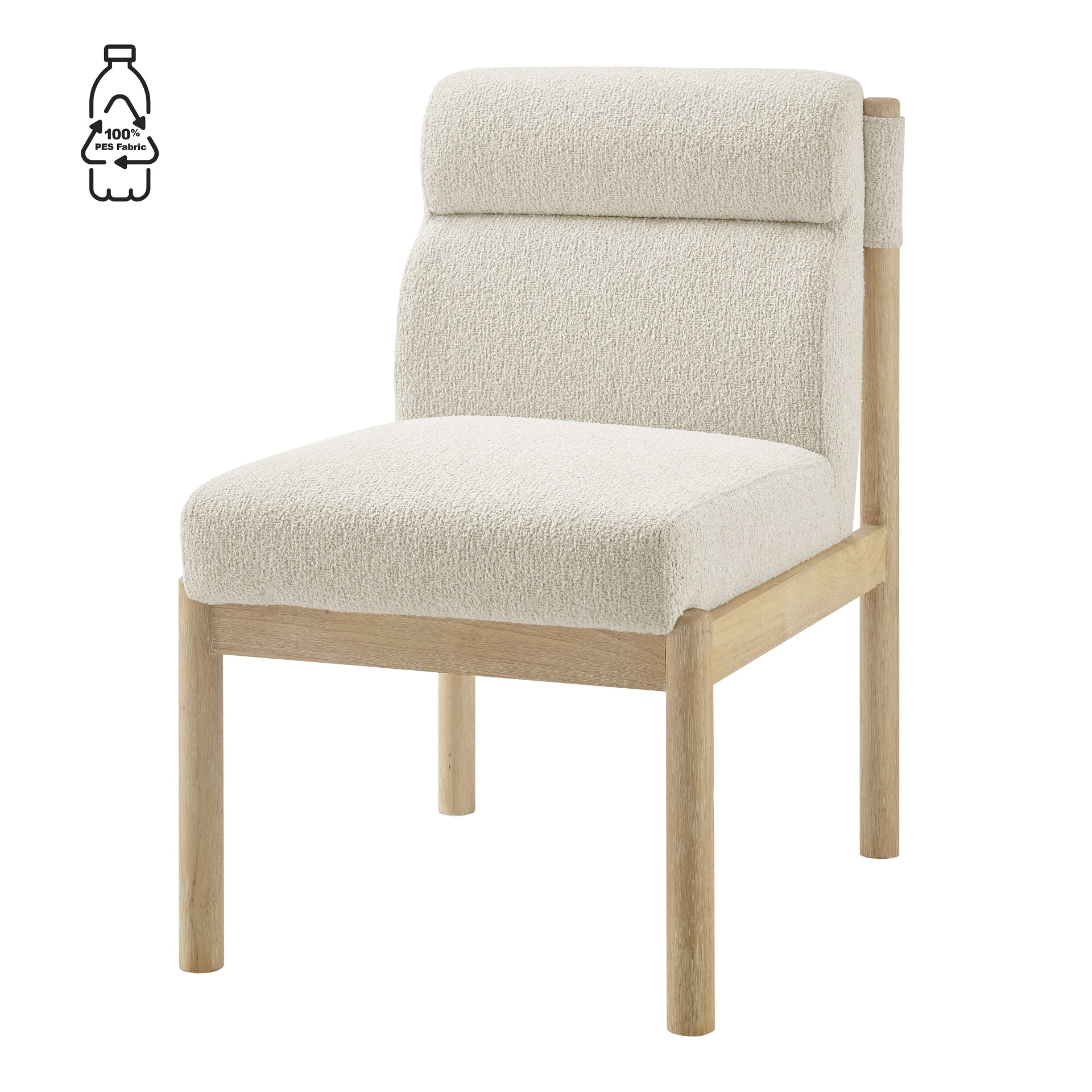 Micah Boucle Dining Side Chair Black Frame - What A Room
