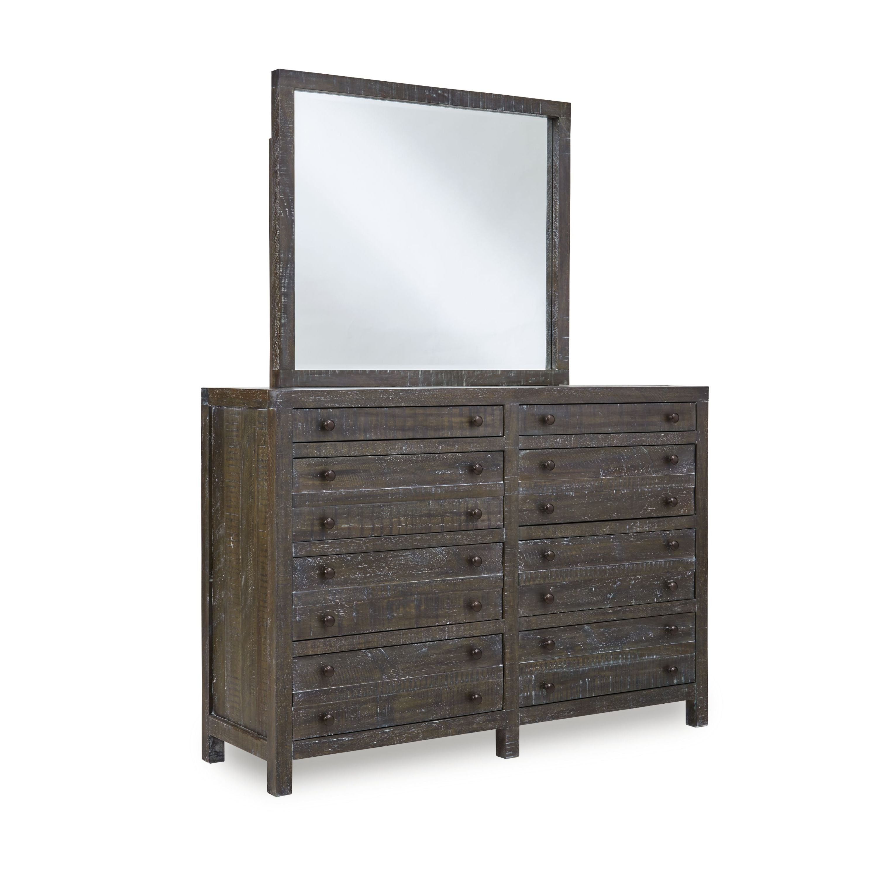 Townsend Solid Wood Eight Drawer Dresser in Gunmetal - What A Room