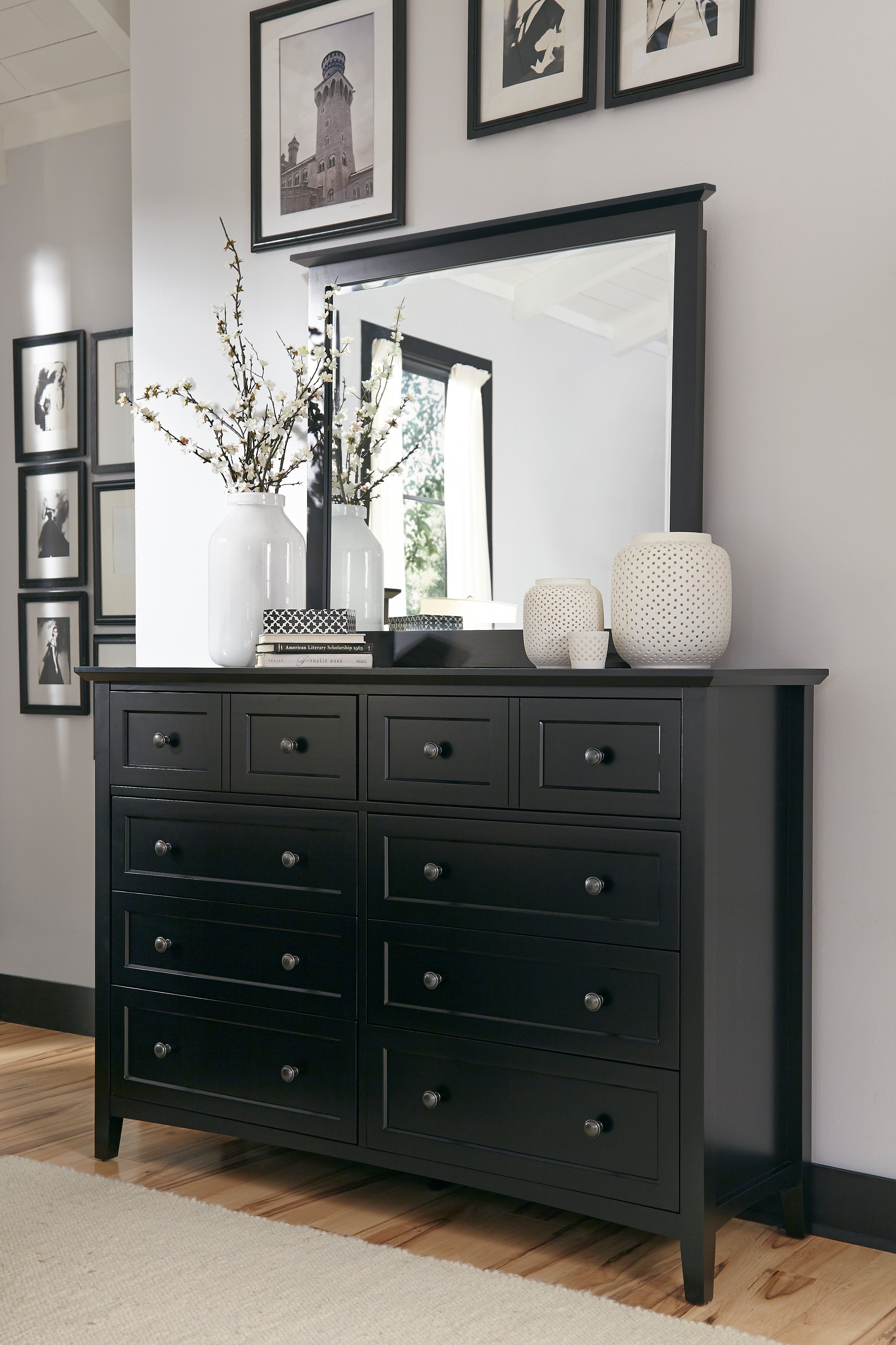 Paragon Eight Drawer Dresser in Black - What A Room