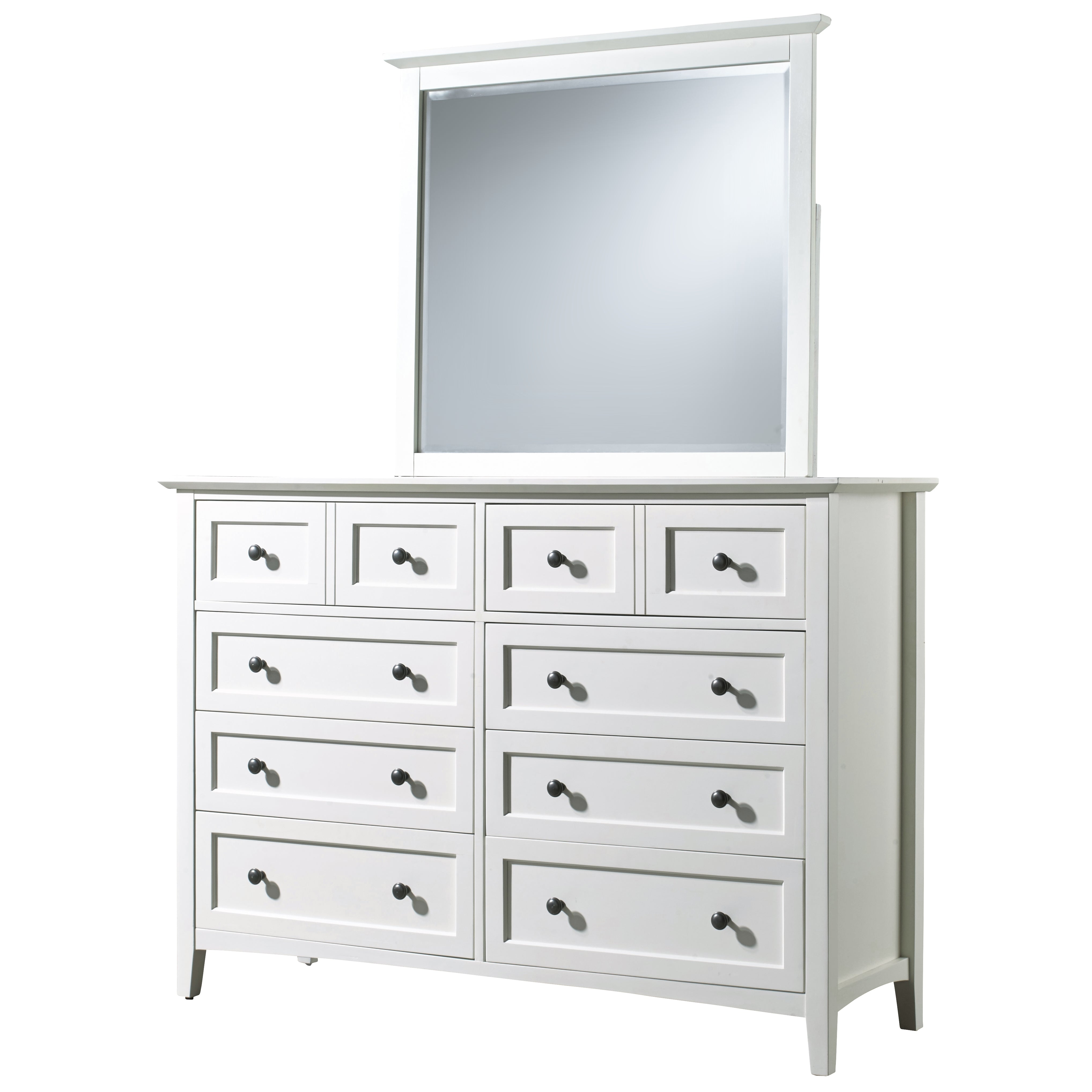 Paragon Eight Drawer Dresser in White - What A Room