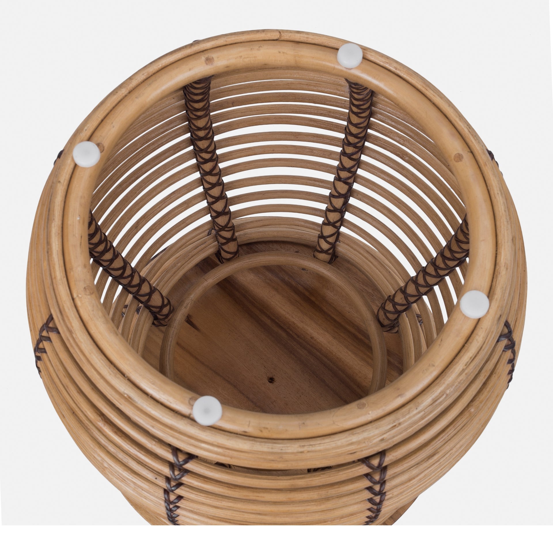 Quito Rattan Side/ End Table w/ Wood Top - What A Room