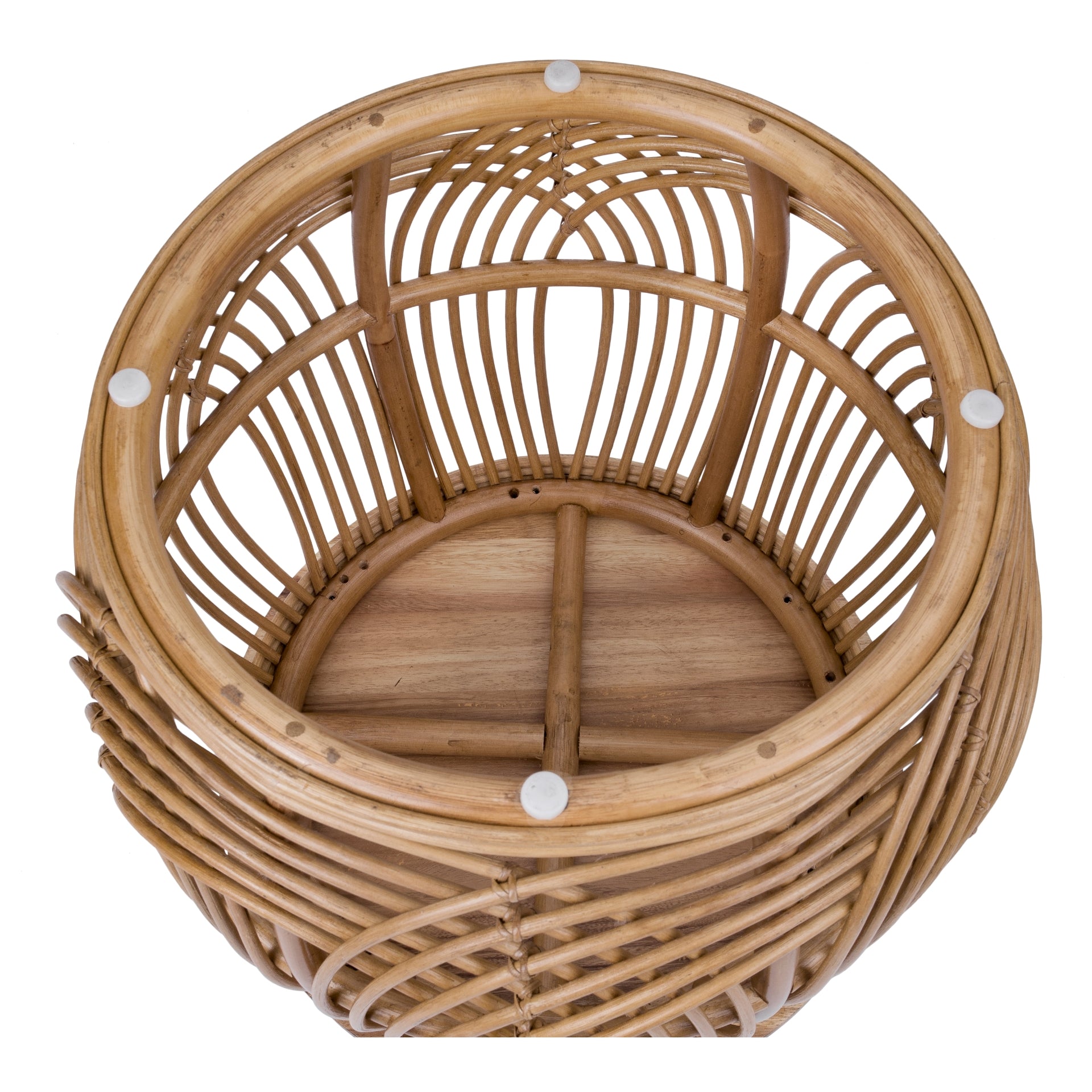 Arlo Rattan Side/ End Table w/ Wood Top - What A Room