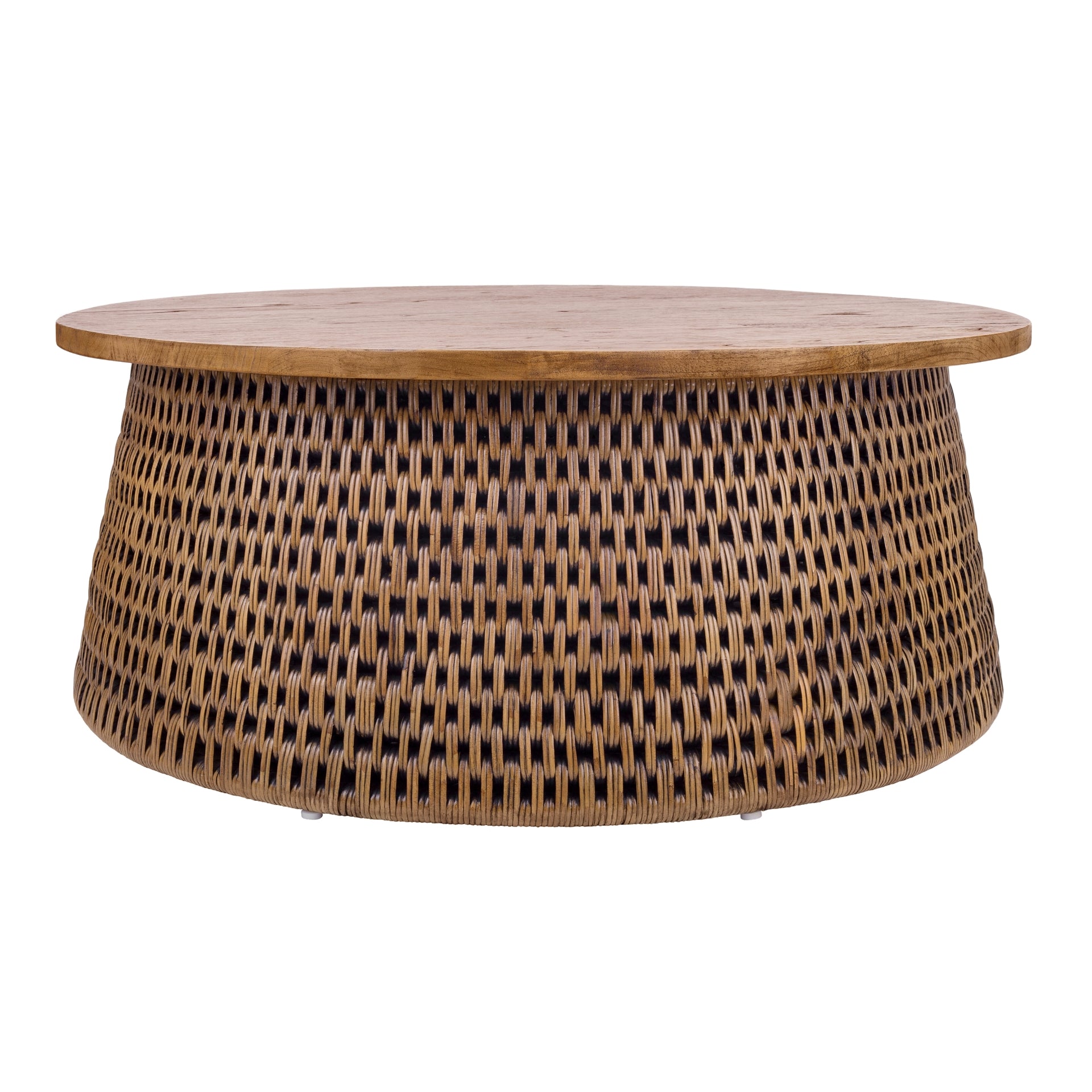 Kamari Rattan Coffee Table w/ Wood Top - What A Room