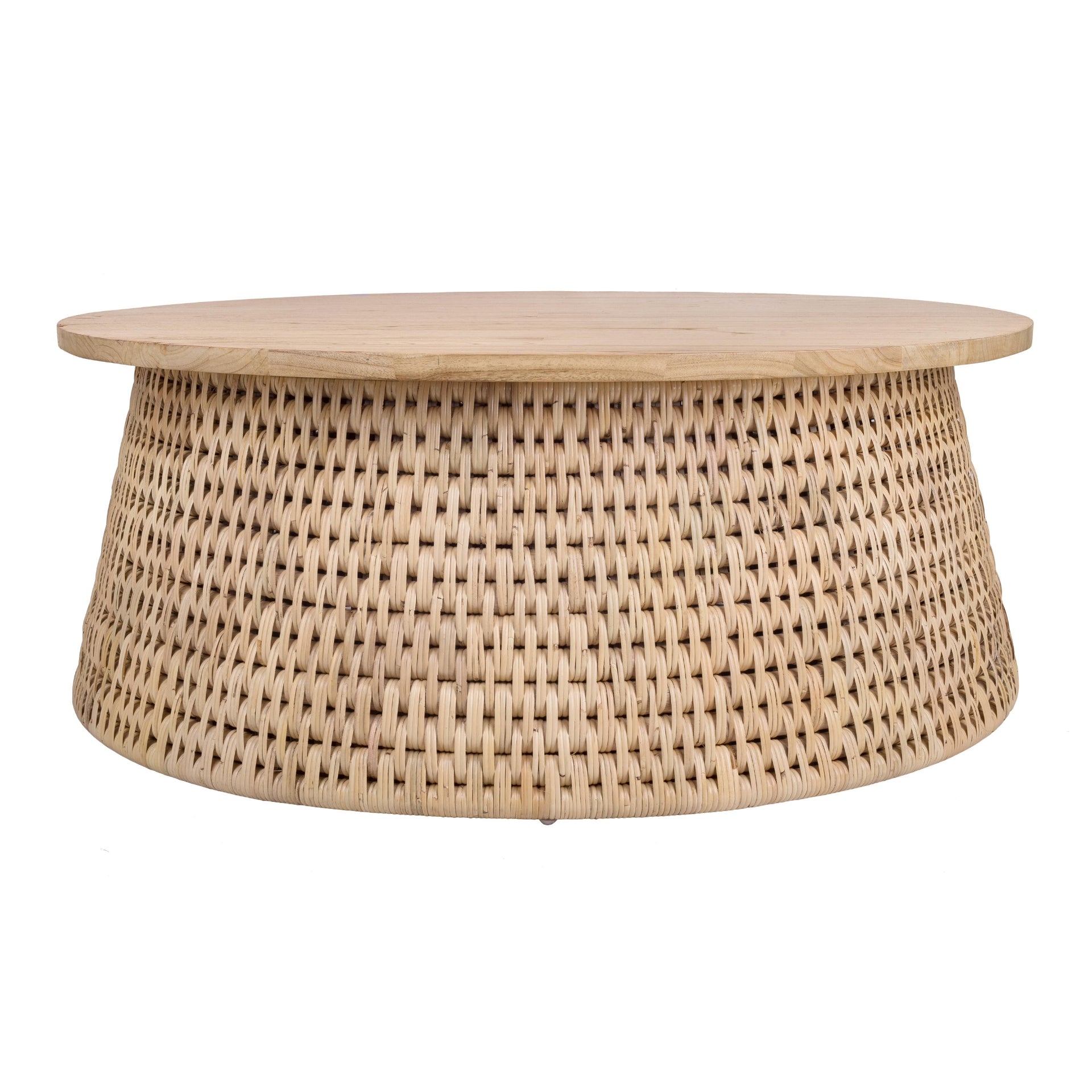 Kamari Rattan Coffee Table w/ Wood Top - What A Room