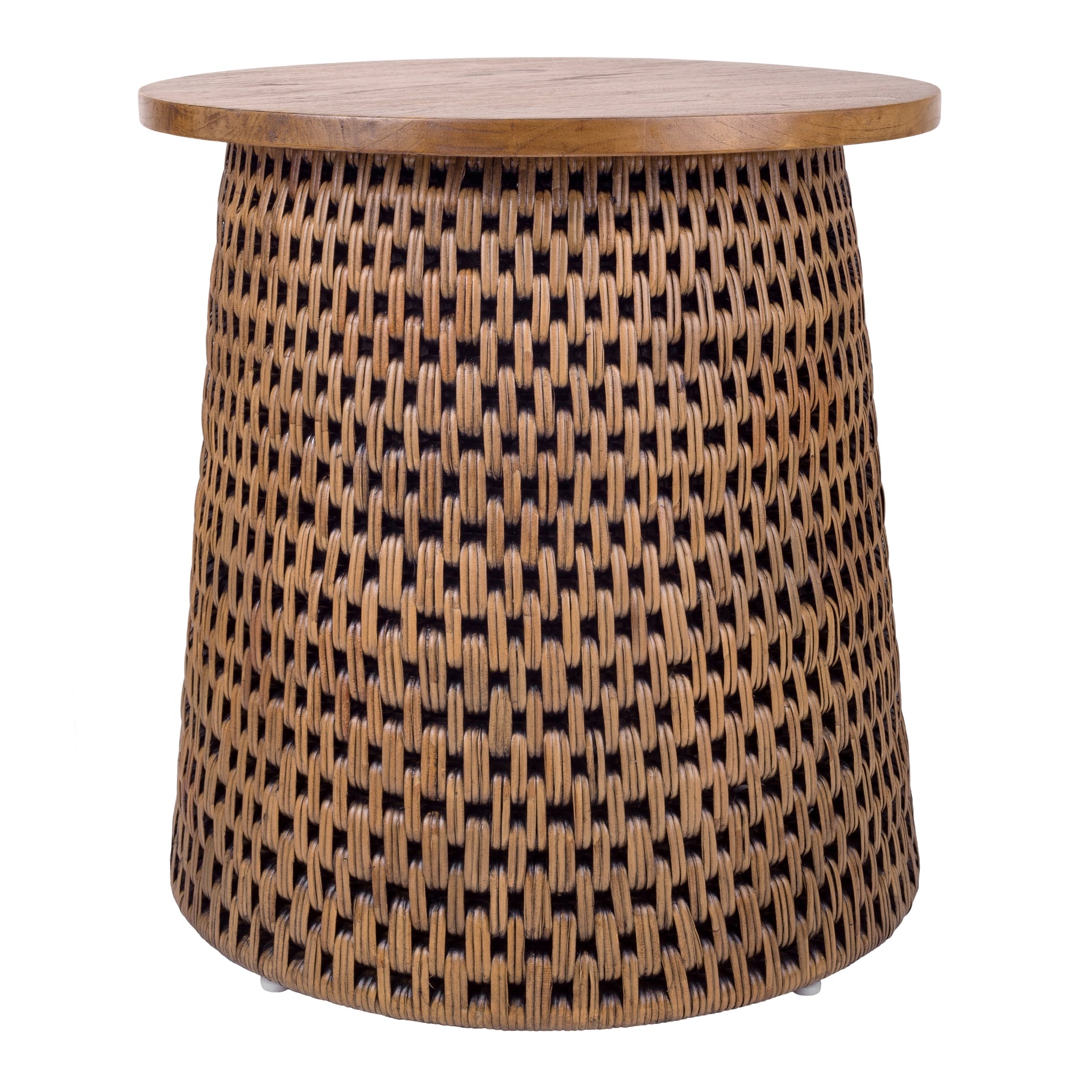 Kamari Rattan Side/End Table w/ Wood Top - What A Room