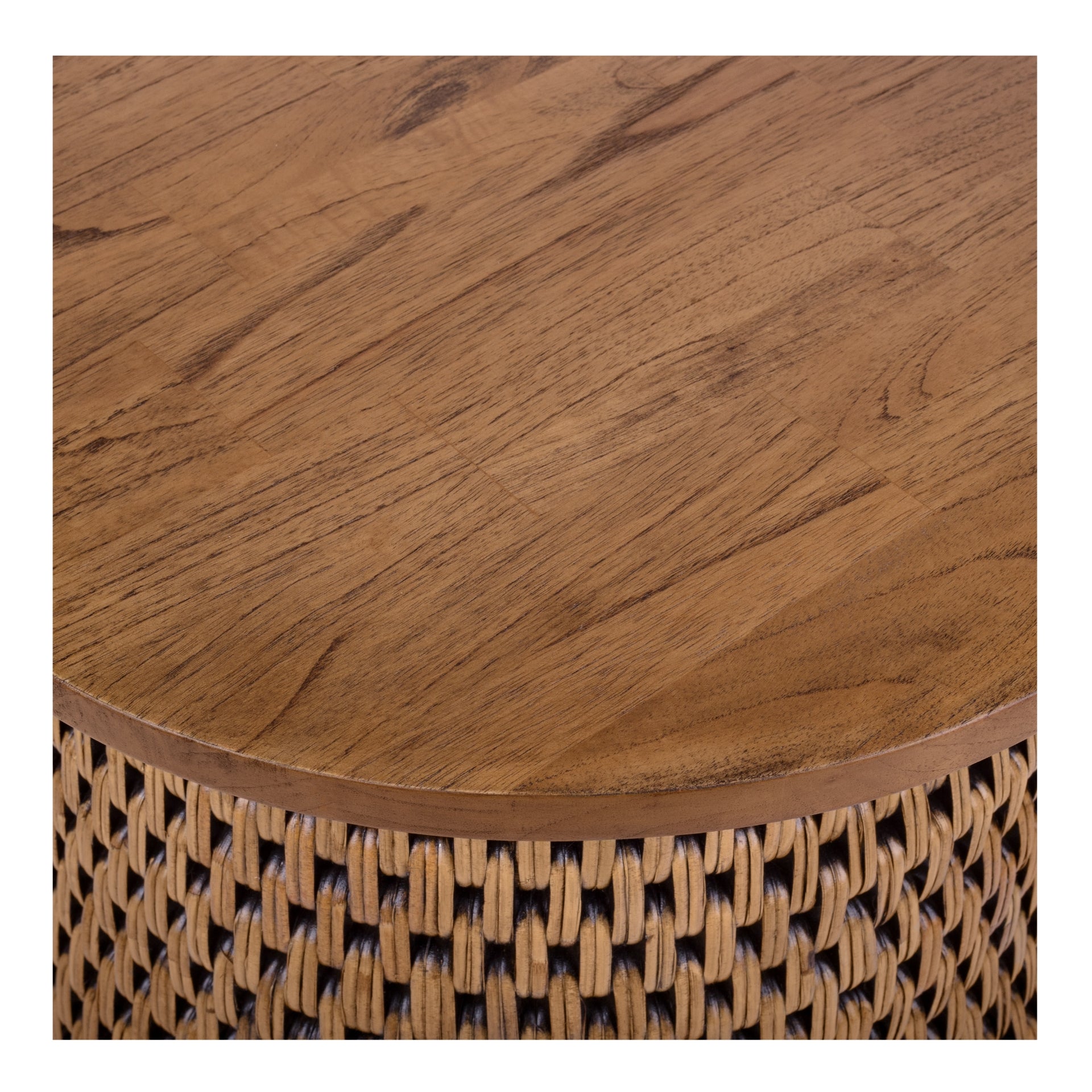 Kamari Rattan Side/End Table w/ Wood Top - What A Room