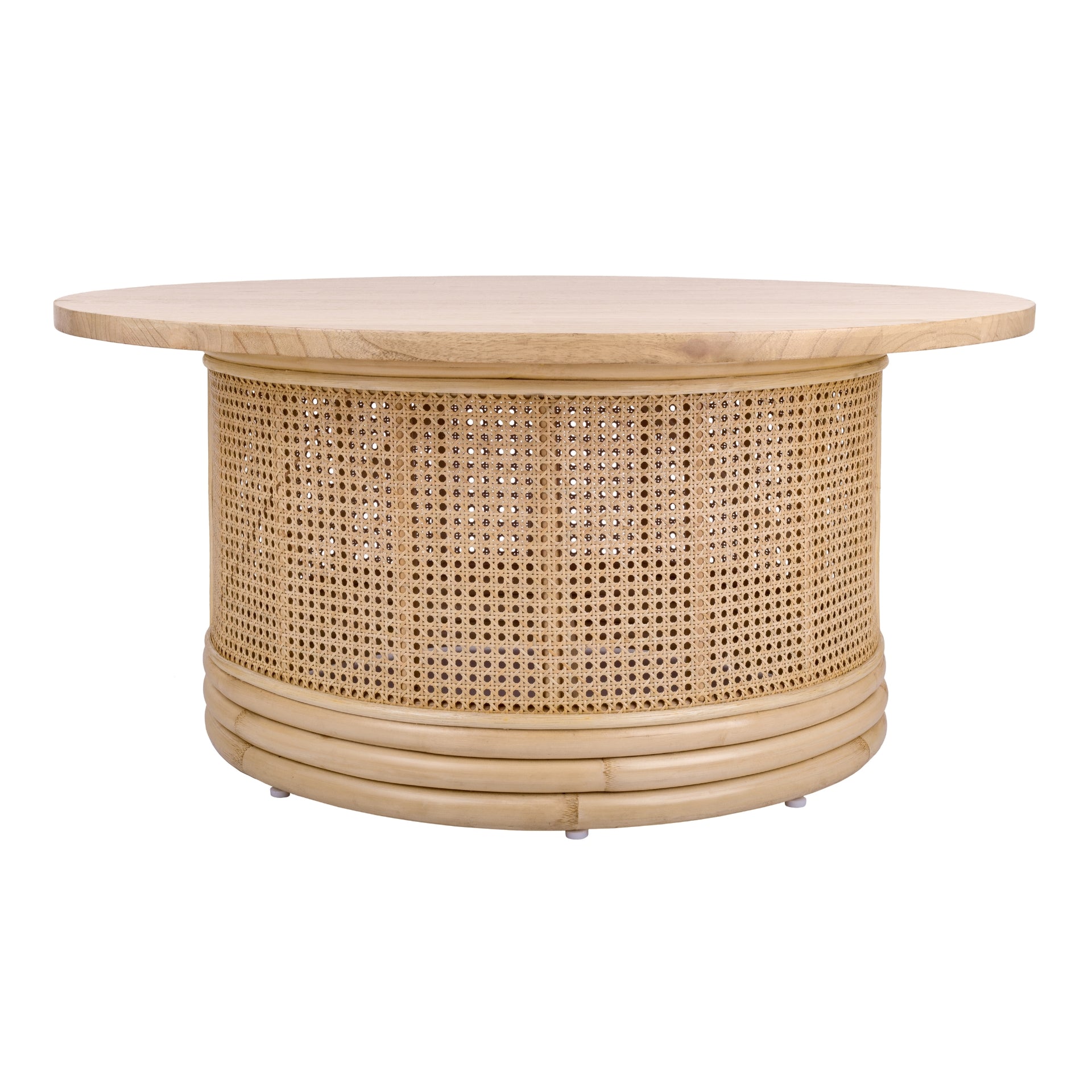 Brisa Rattan Coffee Table w/ Wood Top - What A Room