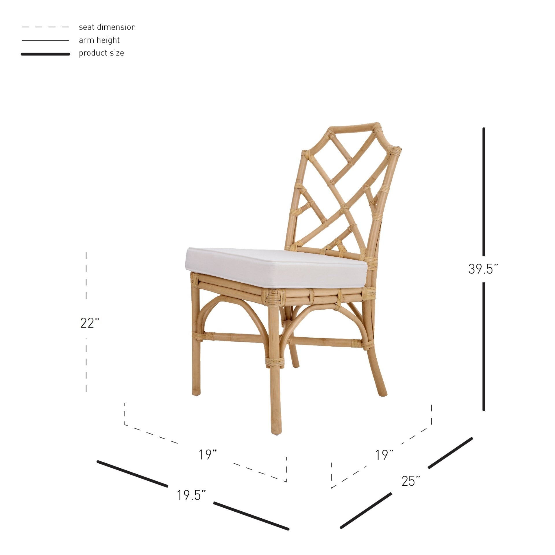 Kara Rattan Dining Side Chair (Set of 2) - What A Room