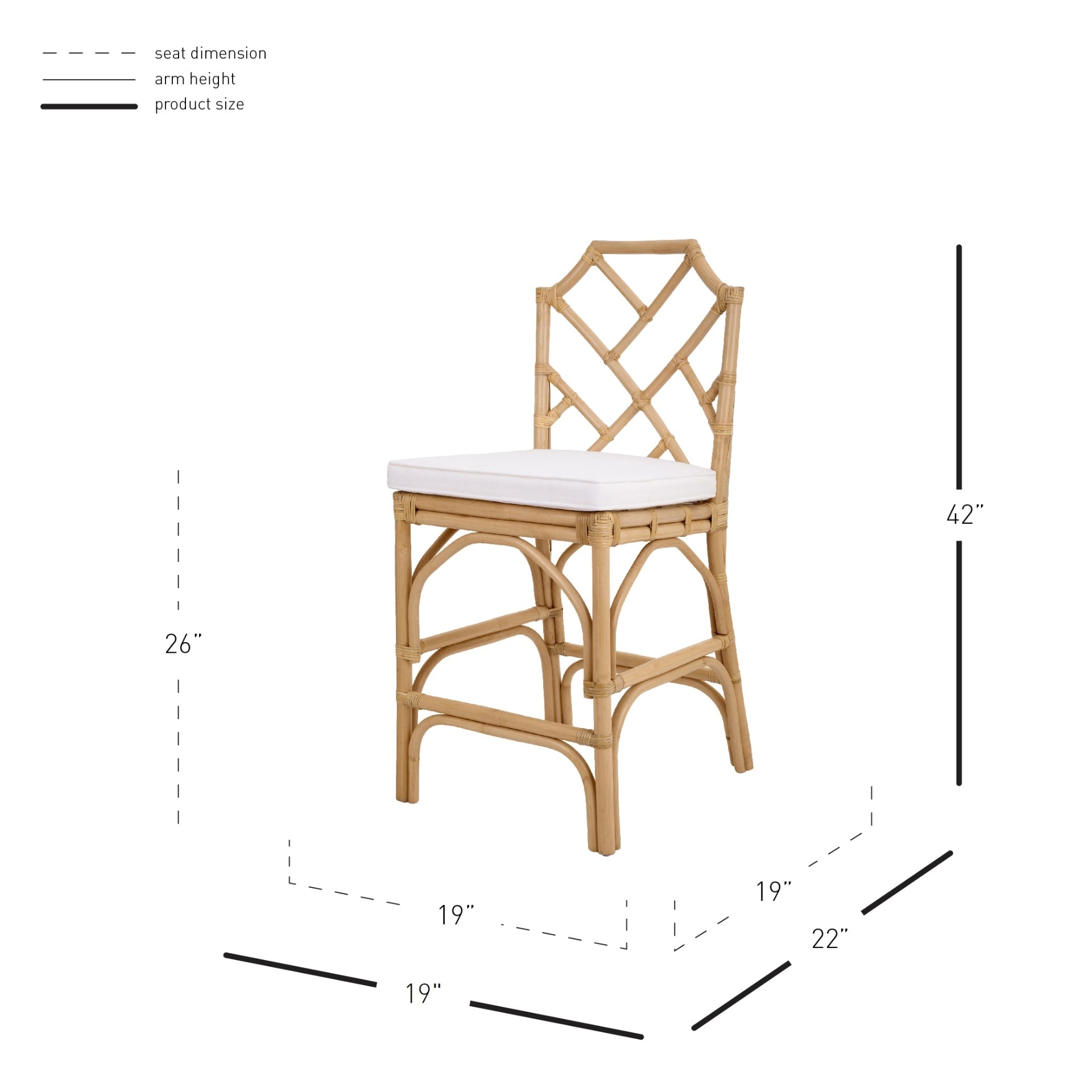 Kara Rattan Counter Stool (Set of 2) - What A Room