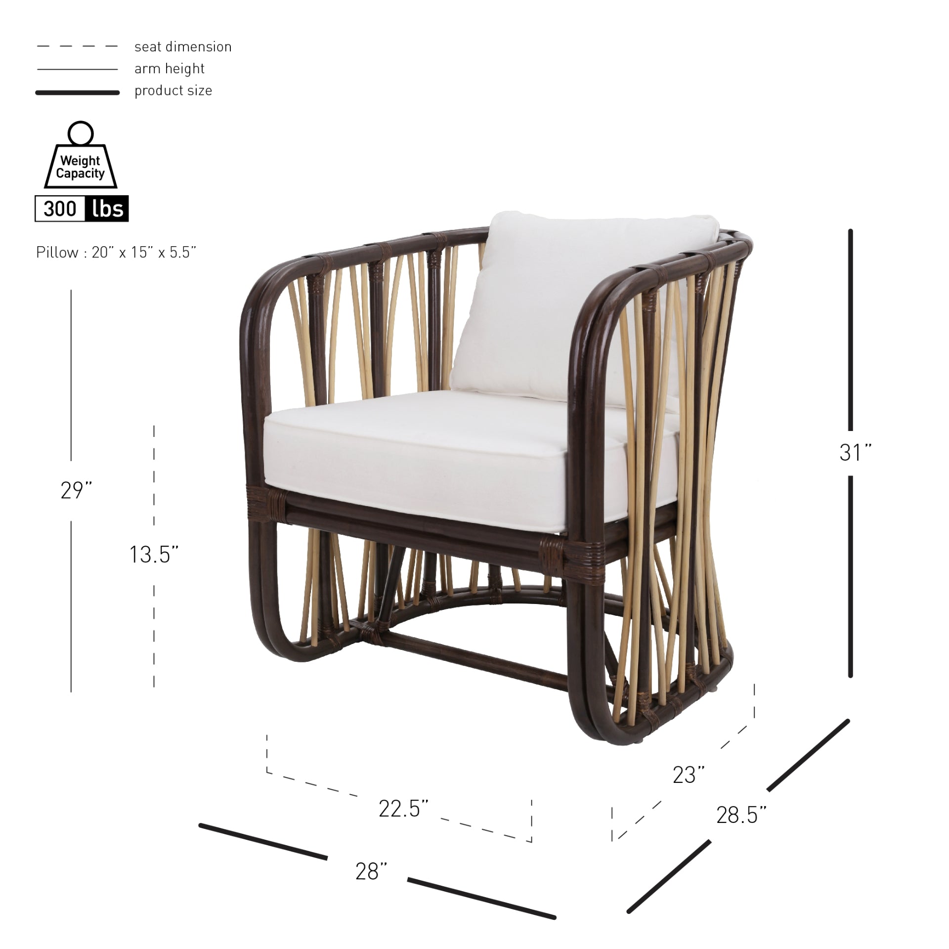 Shanaya Rattan Accent Arm Chair - What A Room
