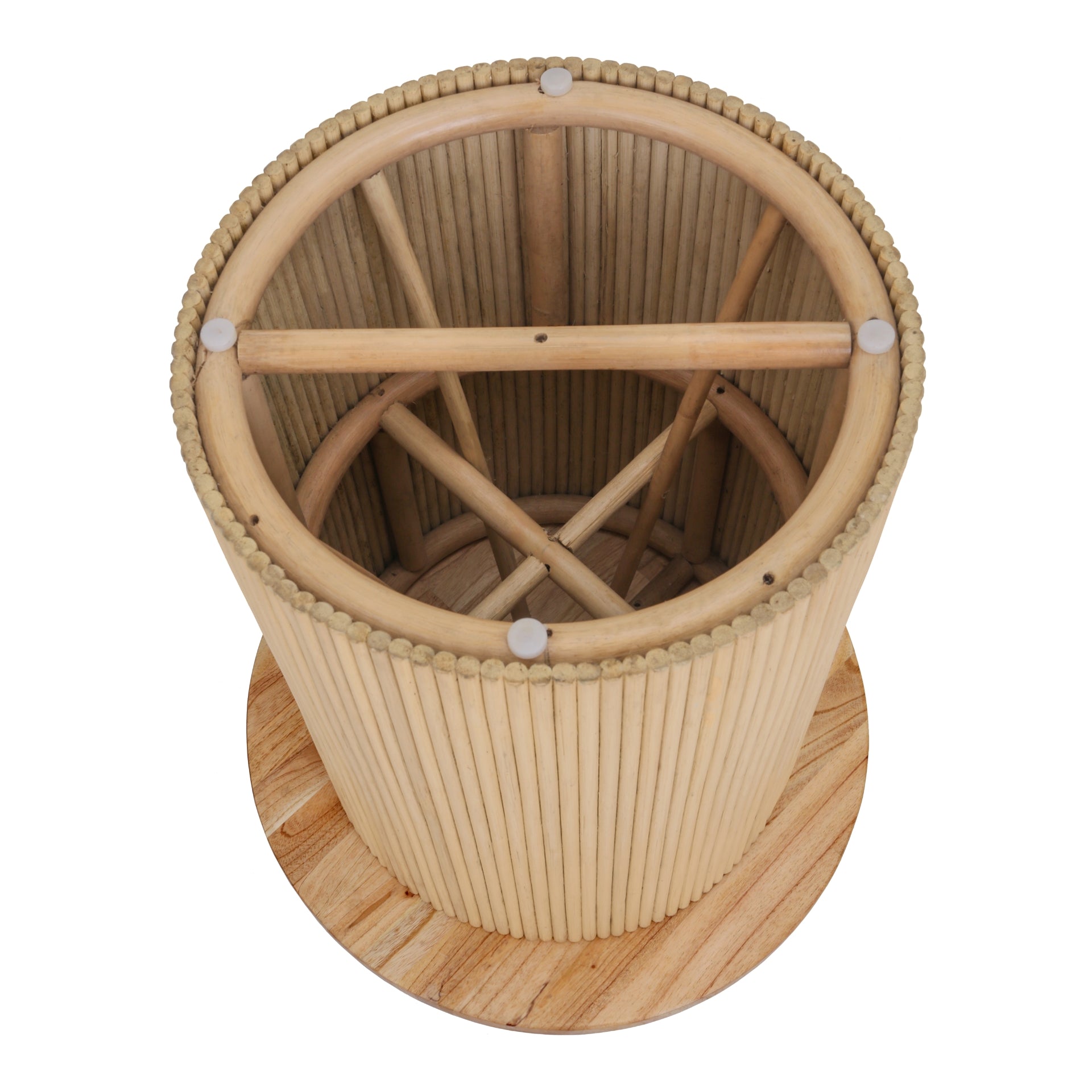 Kiefer Rattan Side/End Table w/ Wood Top - What A Room