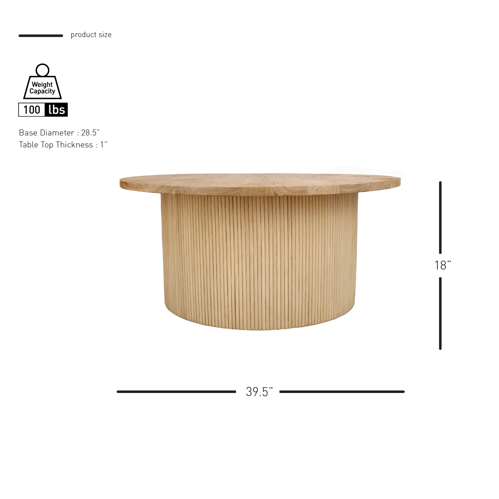 Kiefer Rattan Coffee Table w/ Wood Top - What A Room