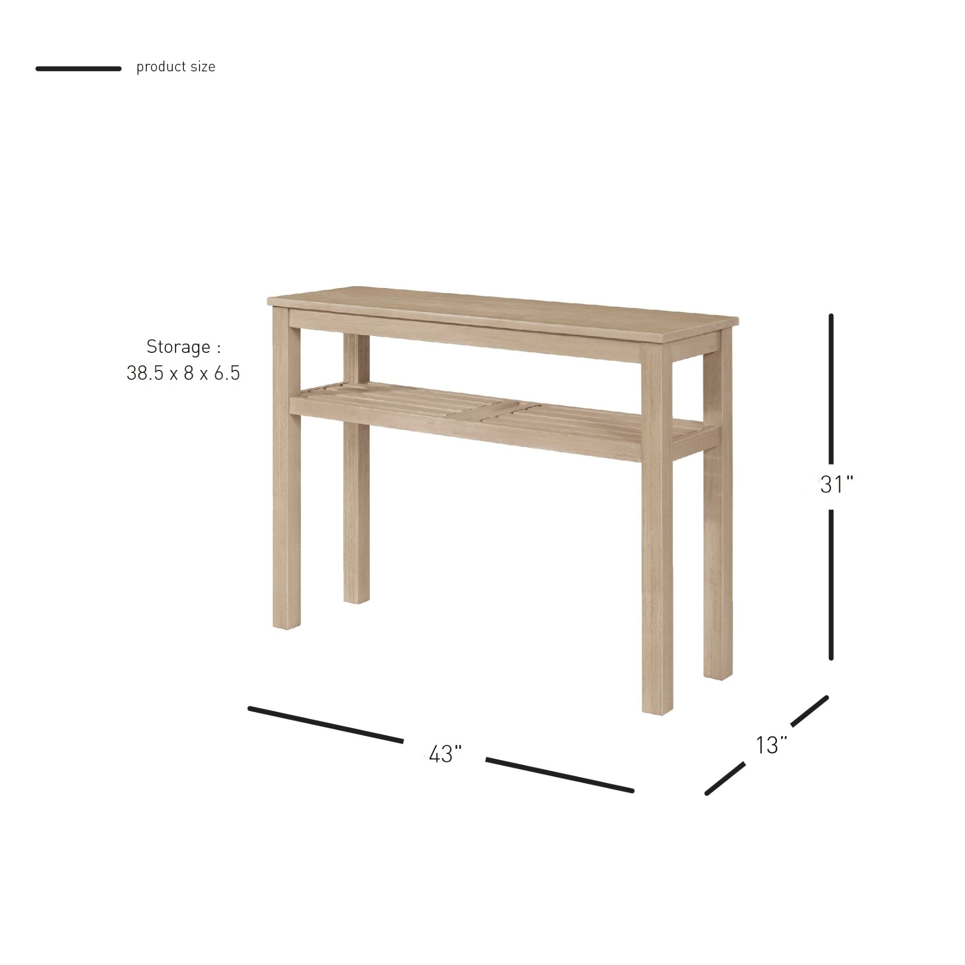 Tiburon  Console Table w/ Shelf - What A Room