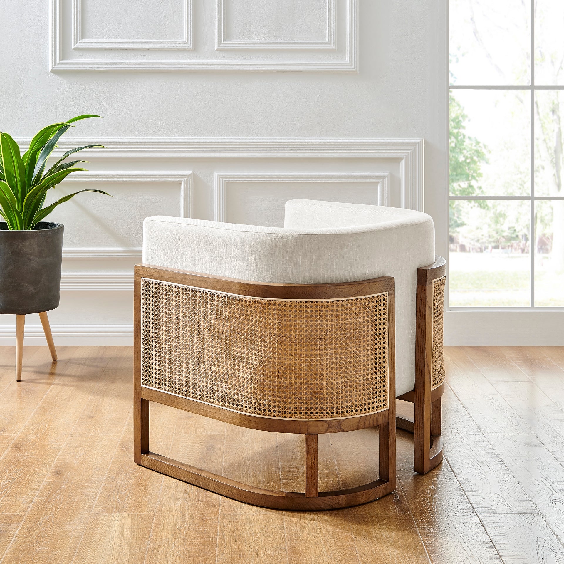 Velma Accent Arm Chair w/ Rattan - What A Room